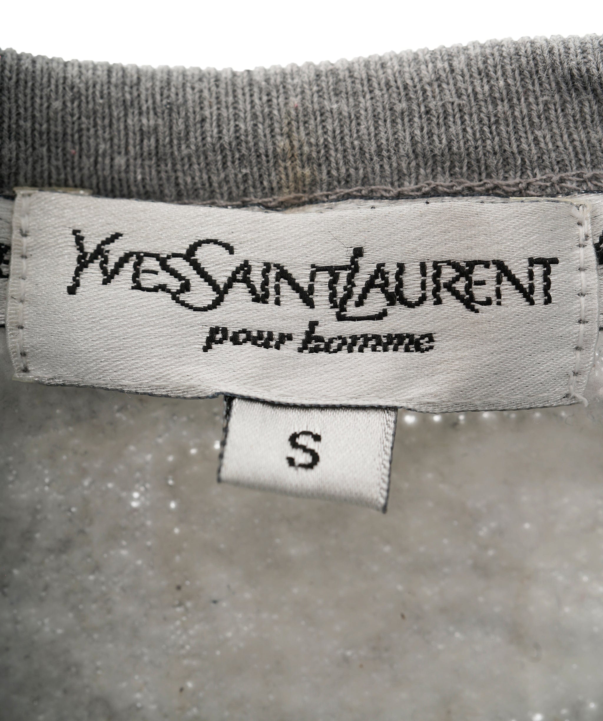 Yves Saint Laurent YSL Grey and Black Crewneck Jumper  ALL0605