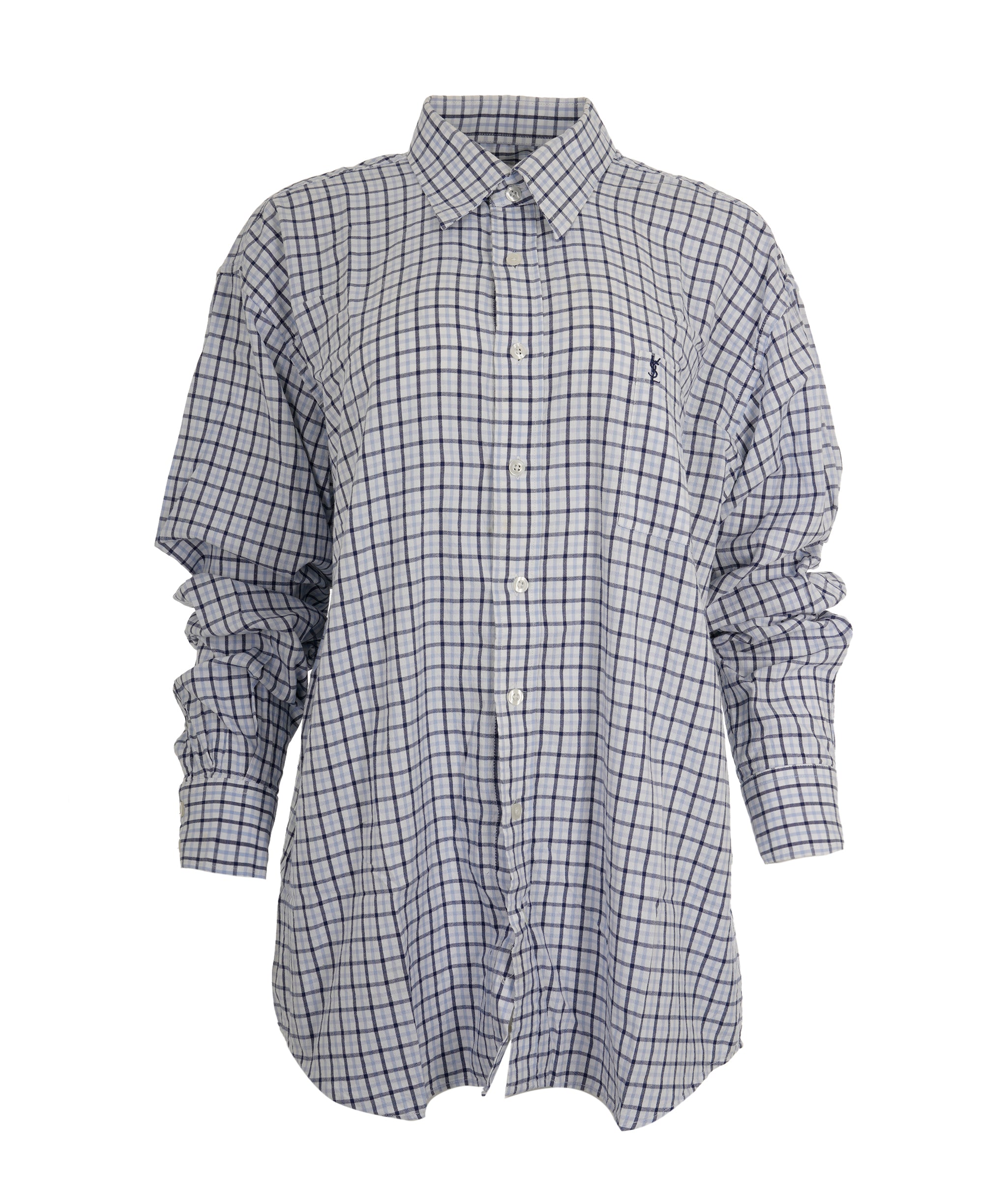 Yves Saint Laurent YSL Long Sleeve Checked Shirt ALC3626