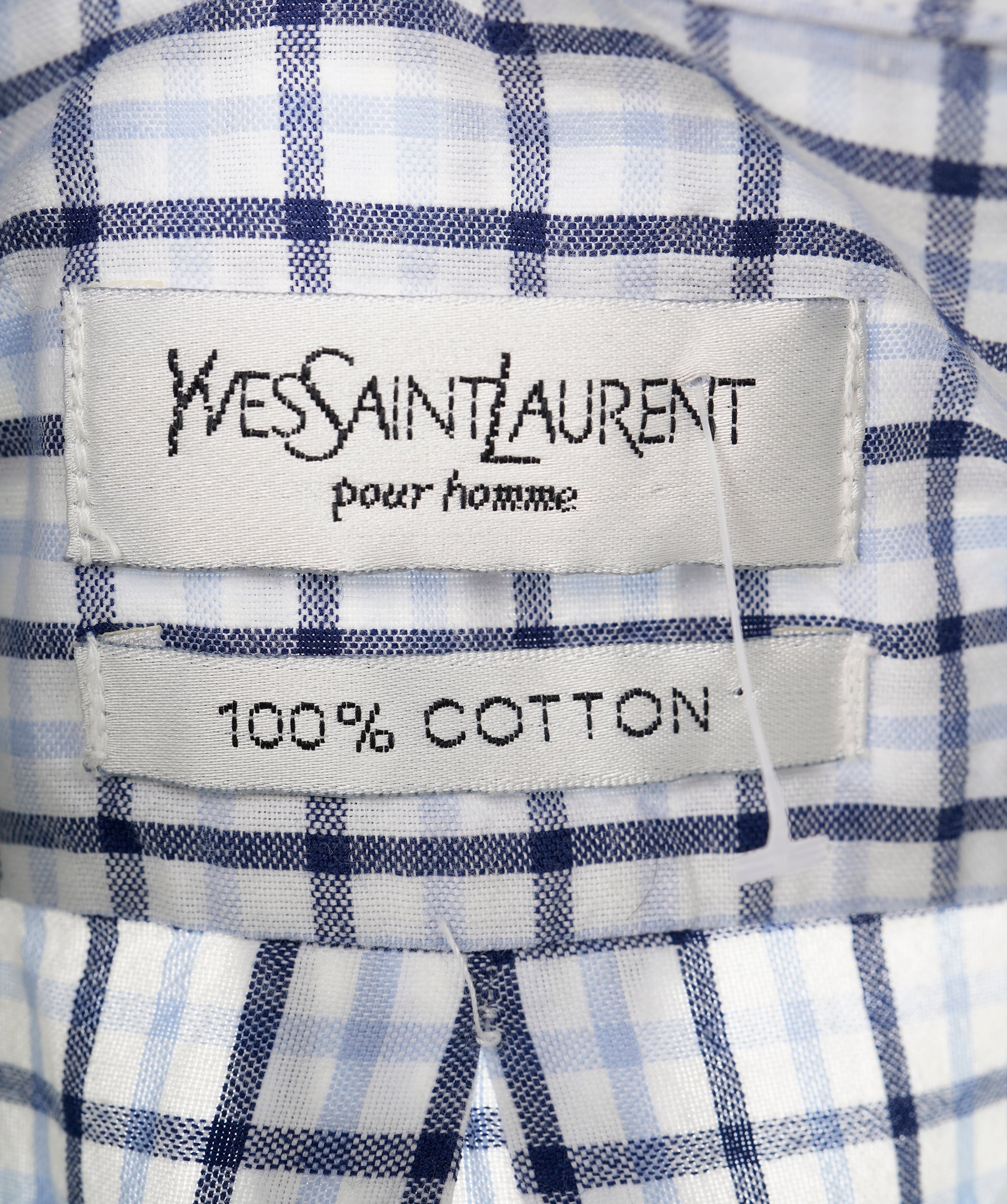 Yves Saint Laurent YSL Long Sleeve Checked Shirt ALC3626