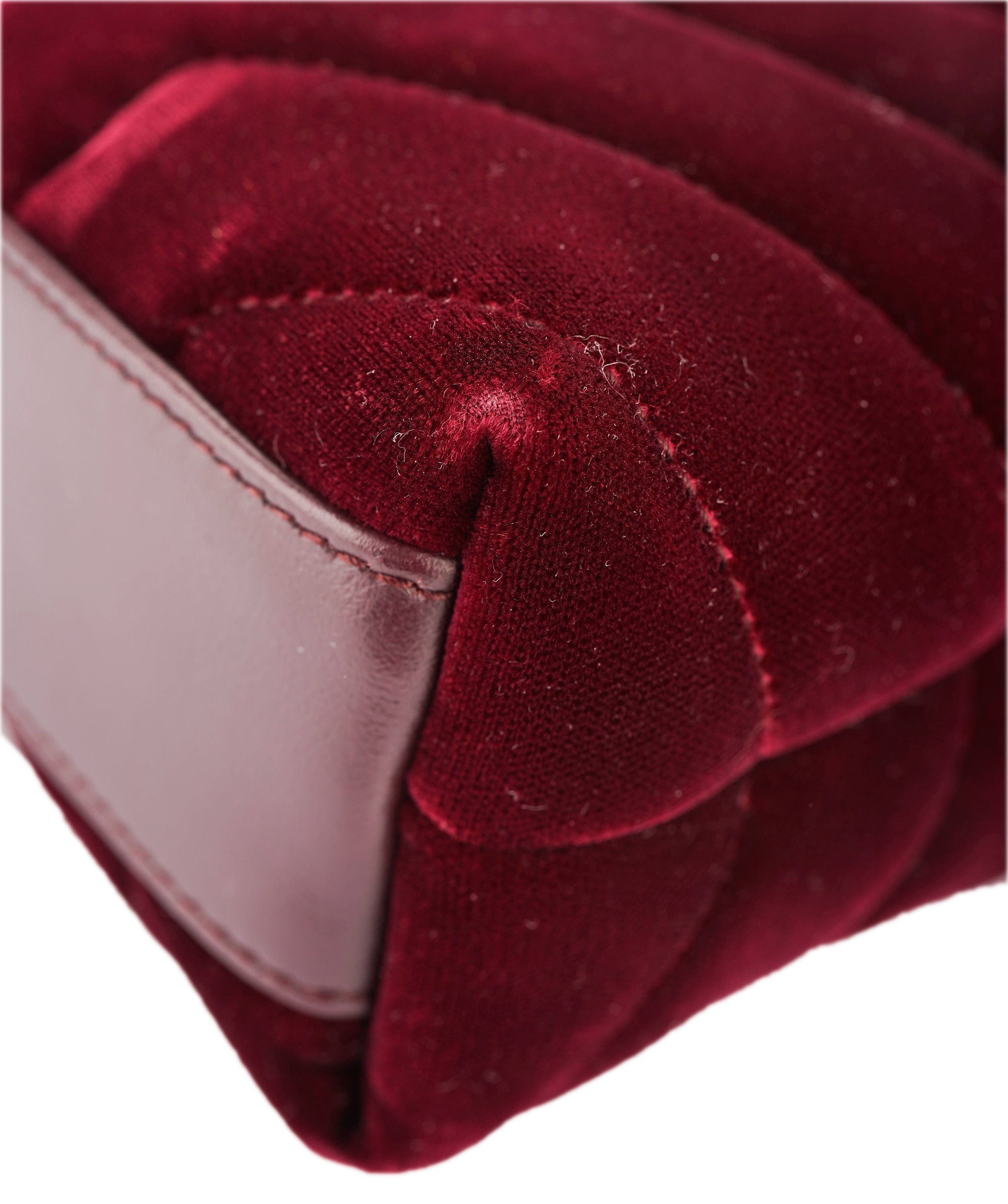 Yves Saint Laurent YSL Lou Lou Velvet Burgundy Crossbody Bag  ALC2028