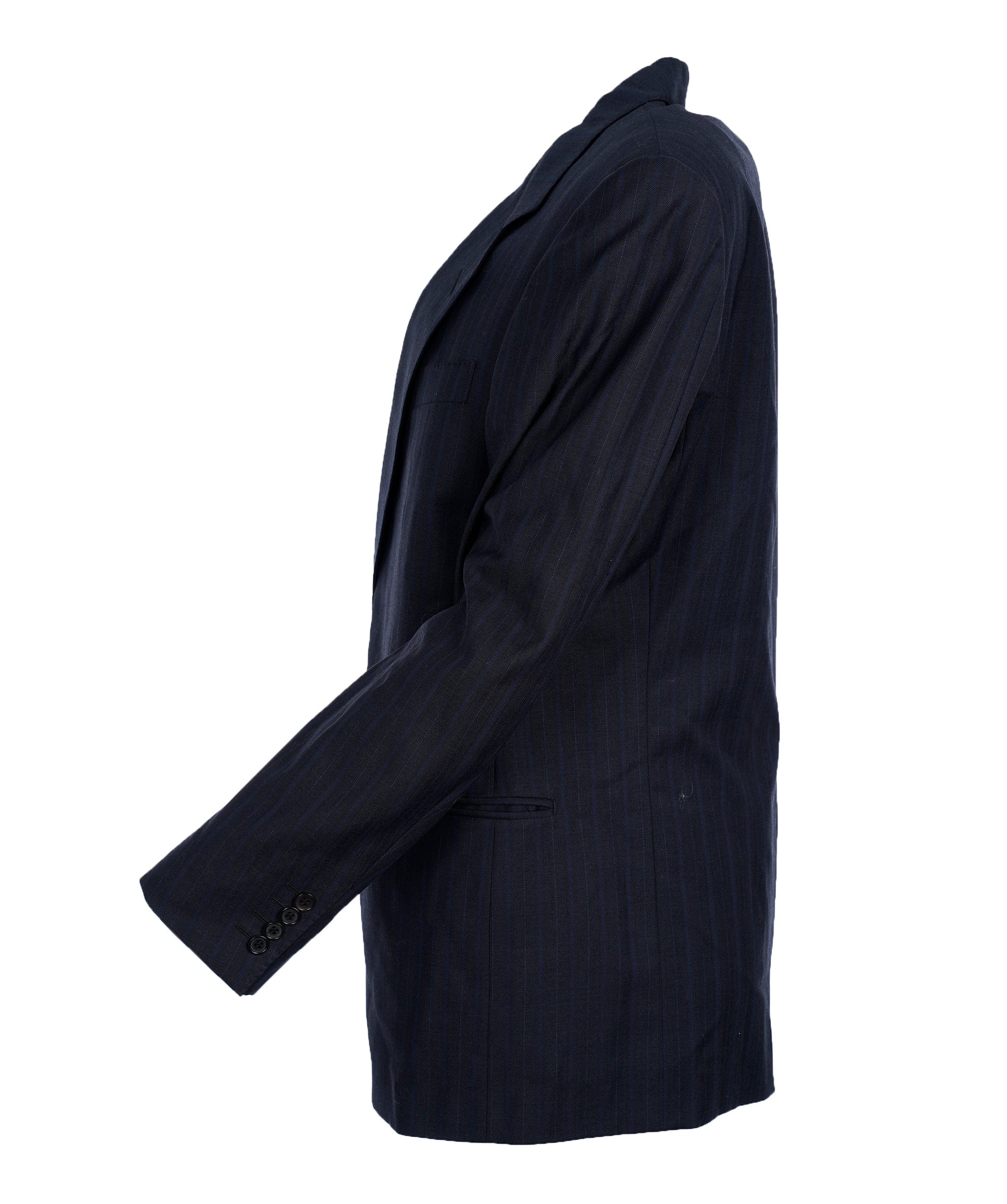 Yves Saint Laurent YSL Navy Blue Pinstripe Blazer Single Breasted XL  ALL0526