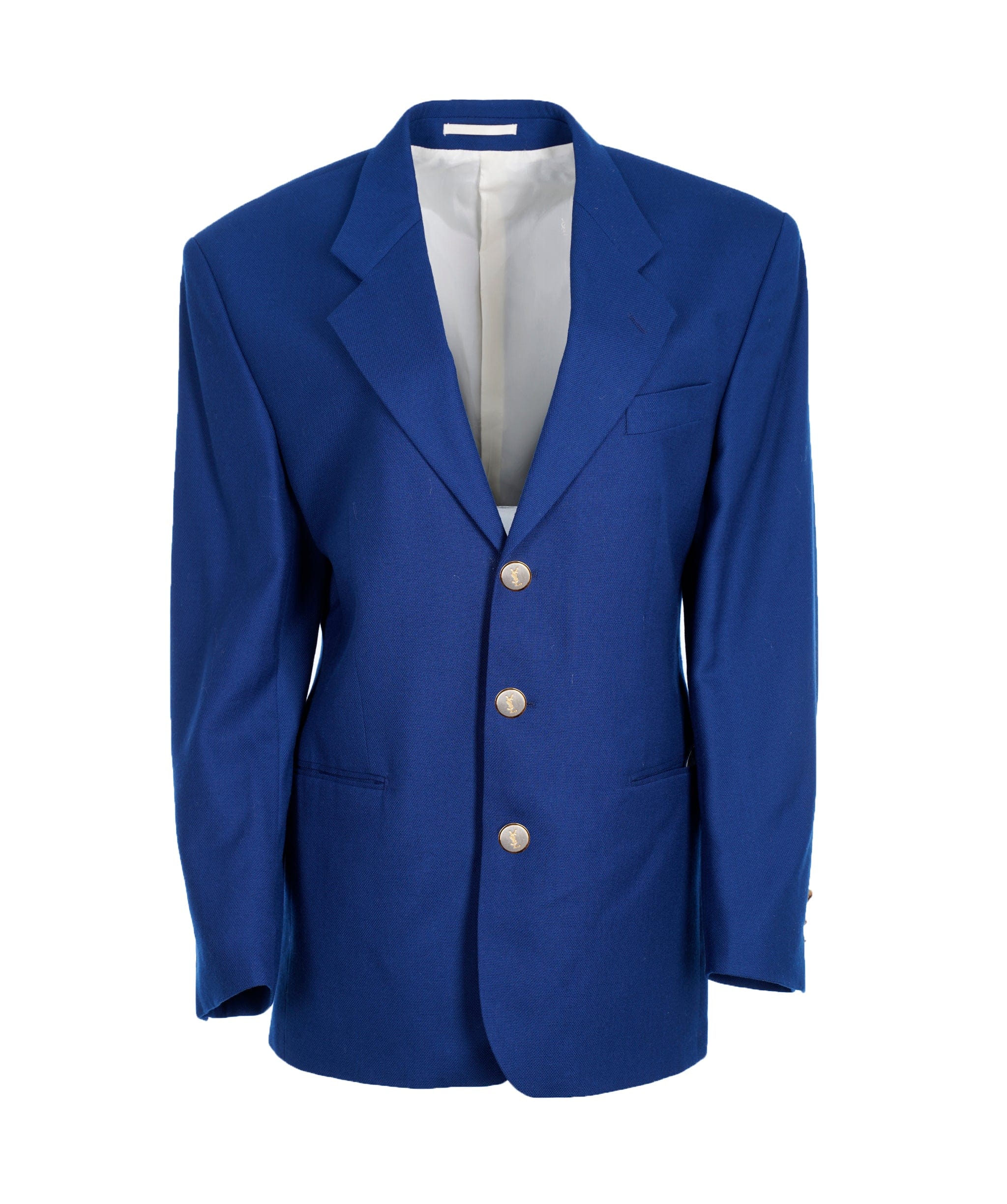 Yves Saint Laurent YSL vintage blue blazer with gold buttons - AJC0500