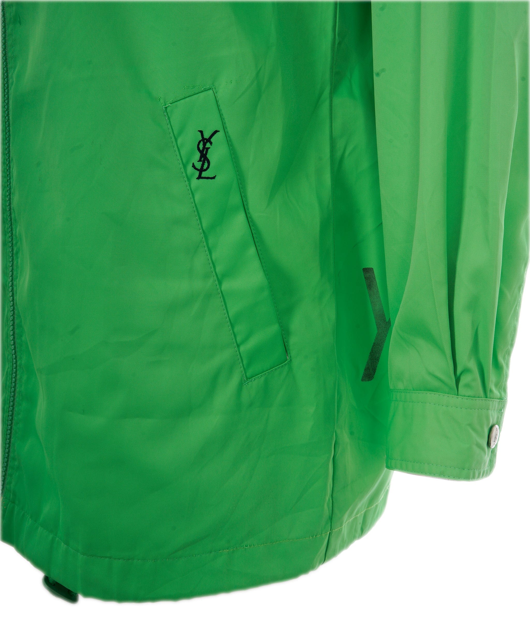 Yves Saint Laurent YSL Vintage Green Waterproof Jacket  ALL0611