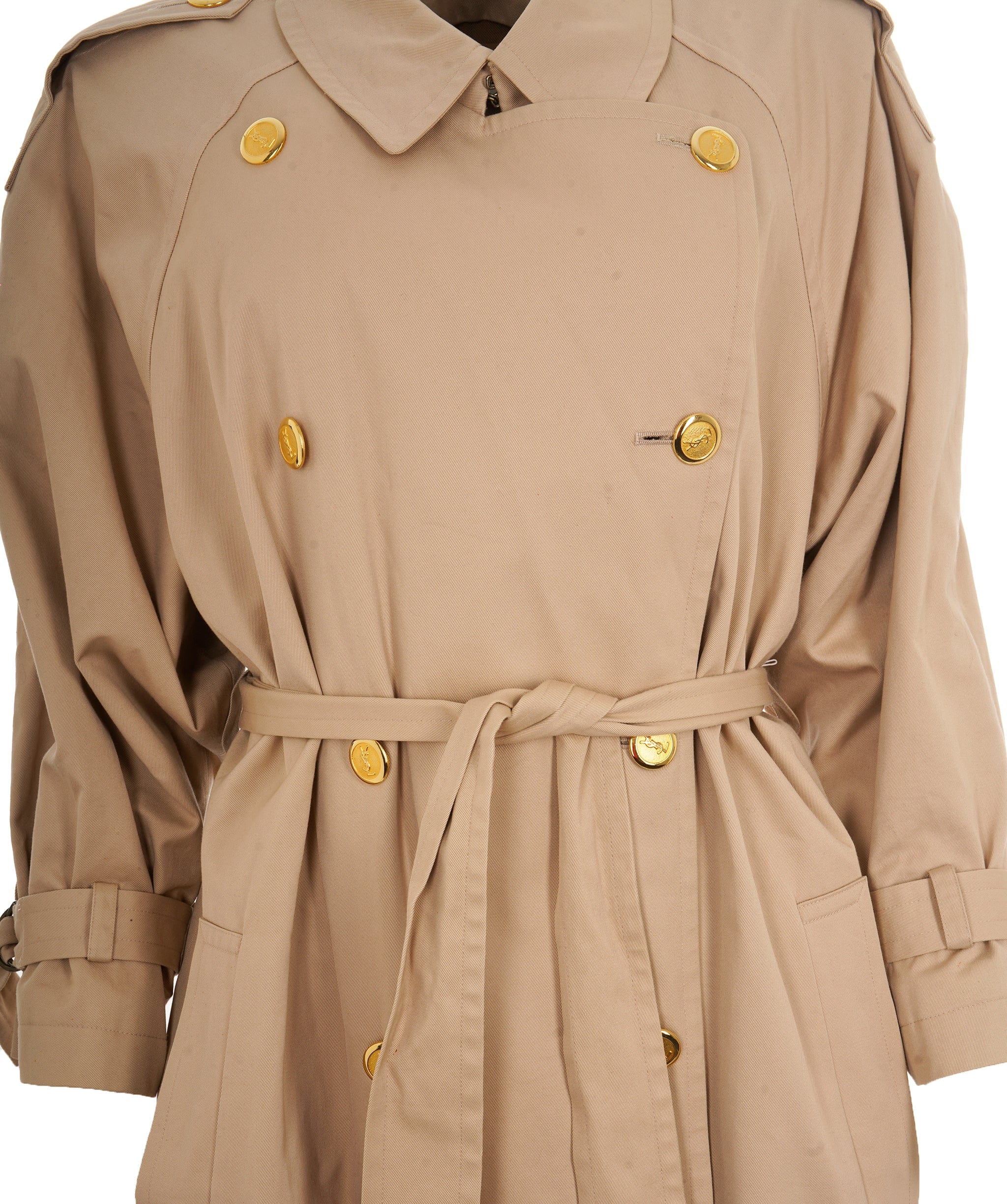 Yves Saint Laurent YSL Vintage Trench Coat With Checked Style Lining  ALC3541