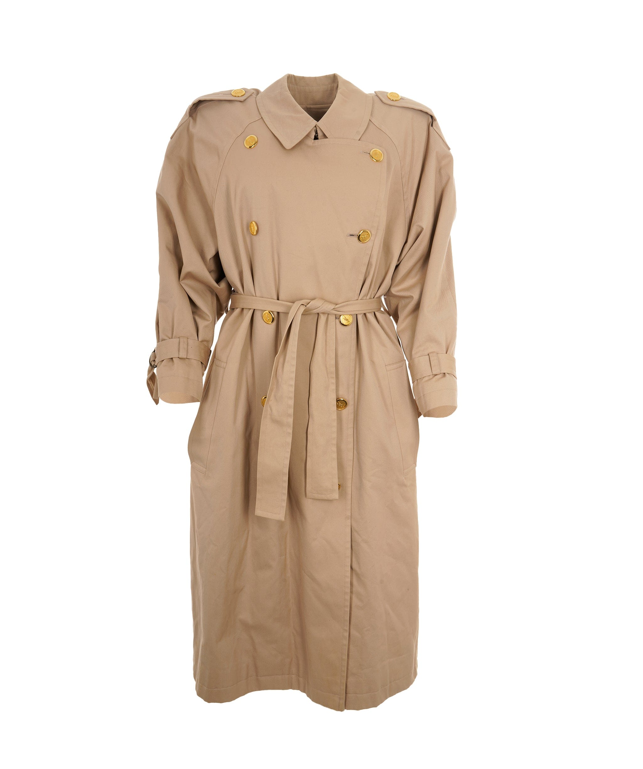 Yves Saint Laurent YSL Vintage Trench Coat With Checked Style Lining  ALC3541