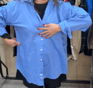Yves Saint Laurent YSL Yves Saint Laurent blue shirt  DBXM0044