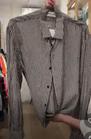 YVES SAINT LAURENT YVES SAINT LAURENT Blach & White stripe shirt AGC3794
