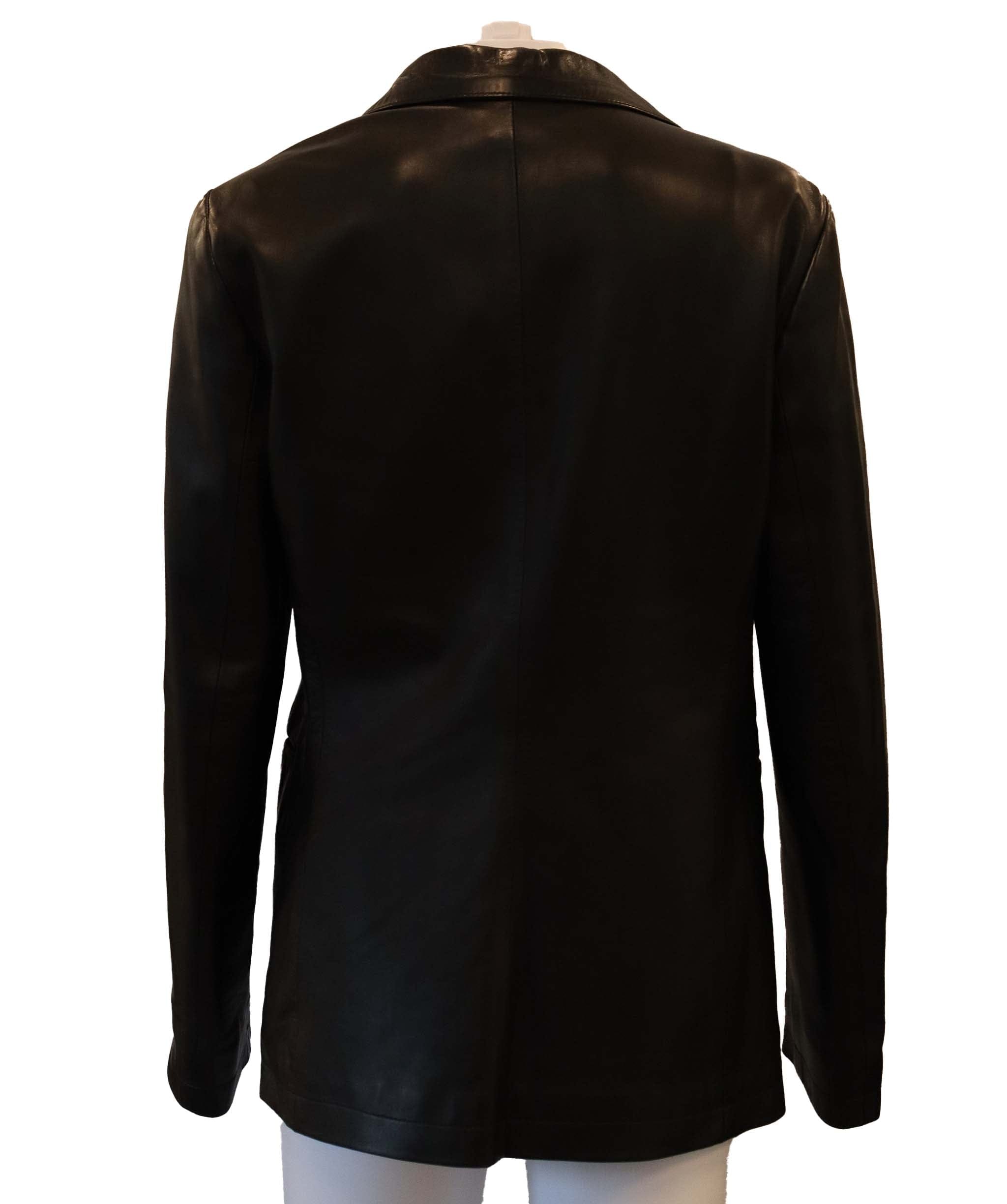 Yves Saint Laurent YVES SAINT LAURENT Black leather jacket AGC2948
