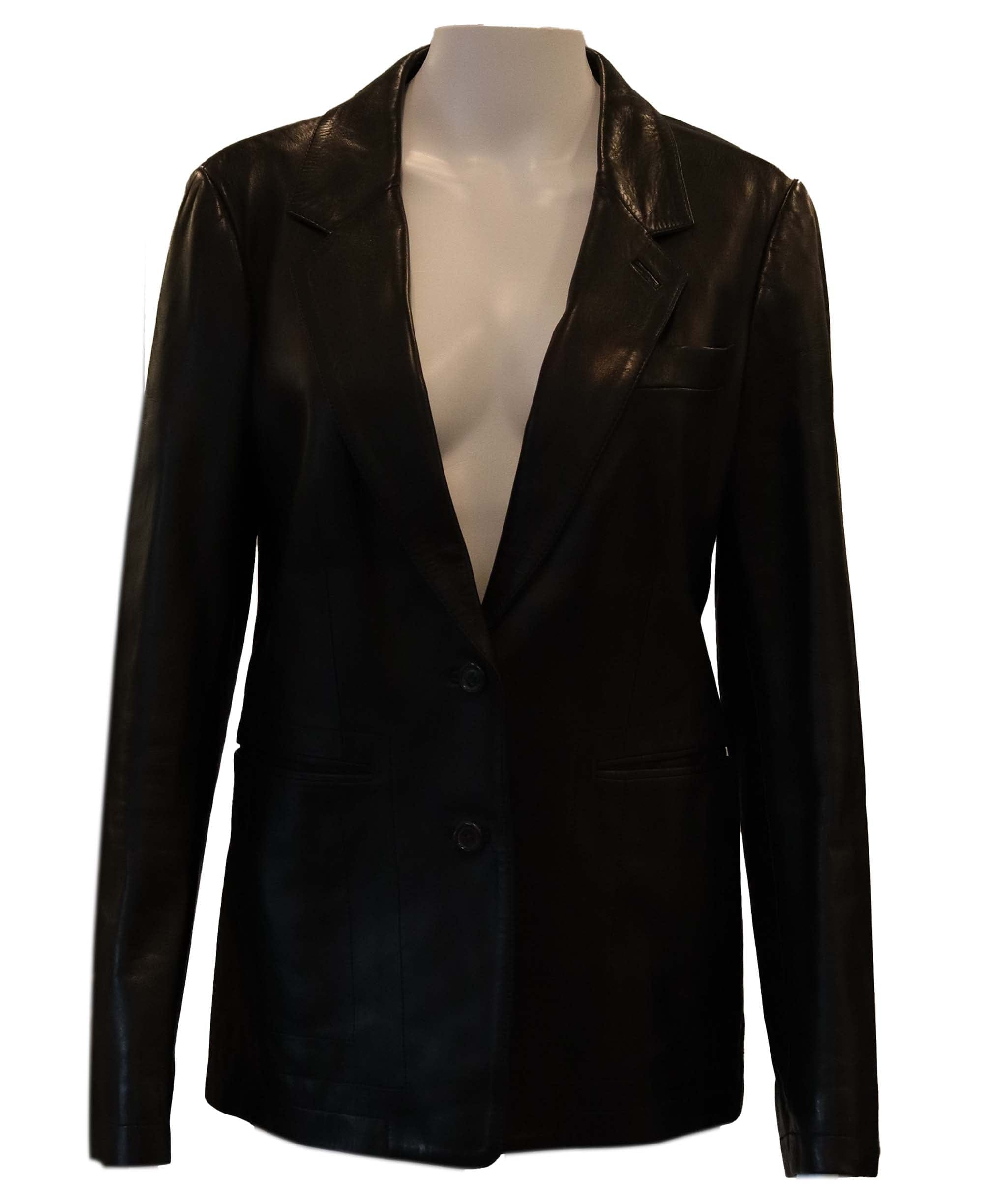 Yves Saint Laurent YVES SAINT LAURENT Black leather jacket AGC2948