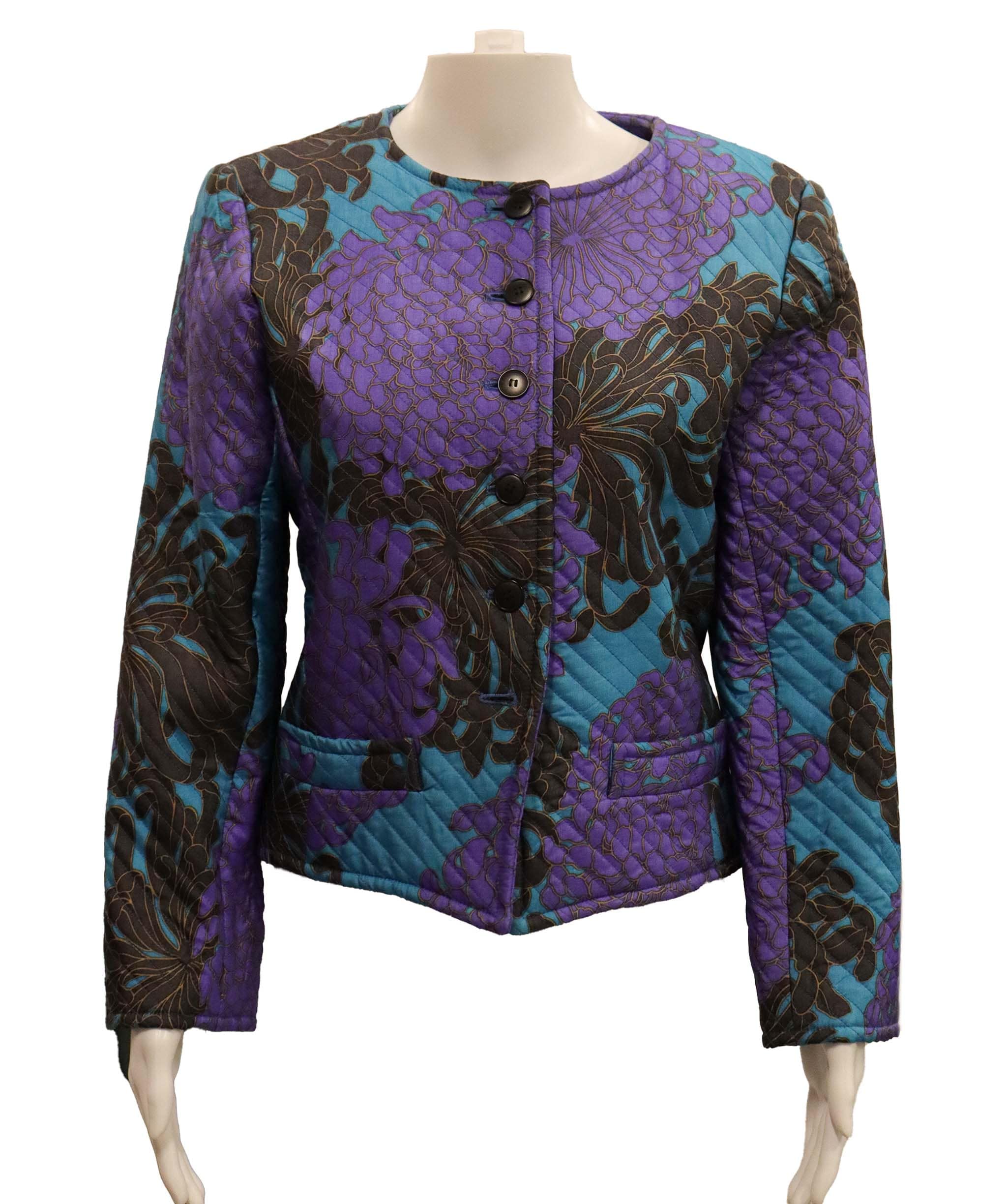 Yves Saint Laurent Yves Saint Laurent flower printed padded jacket AGC2634