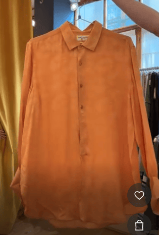 YVES SAINT LAURENT YVES SAINT LAURENT Peach flower silk shirt AGC3793