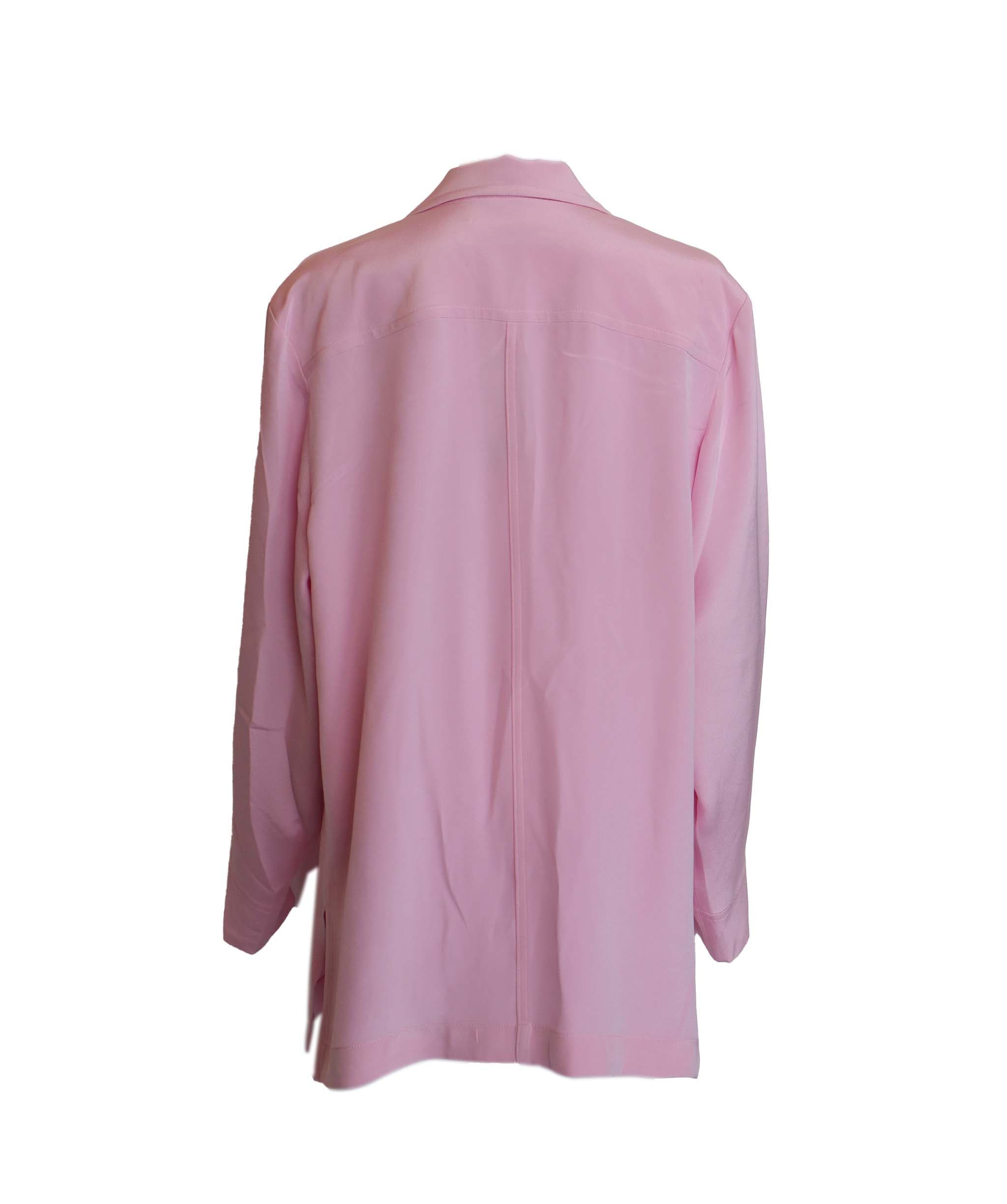 Yves Saint Laurent Yves Saint Laurent safari Style pink silk shirt AGC2507