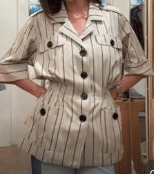 YVES SAINT LAURENT YVES SAINT LAURENT striped safari style shirt AGC3822