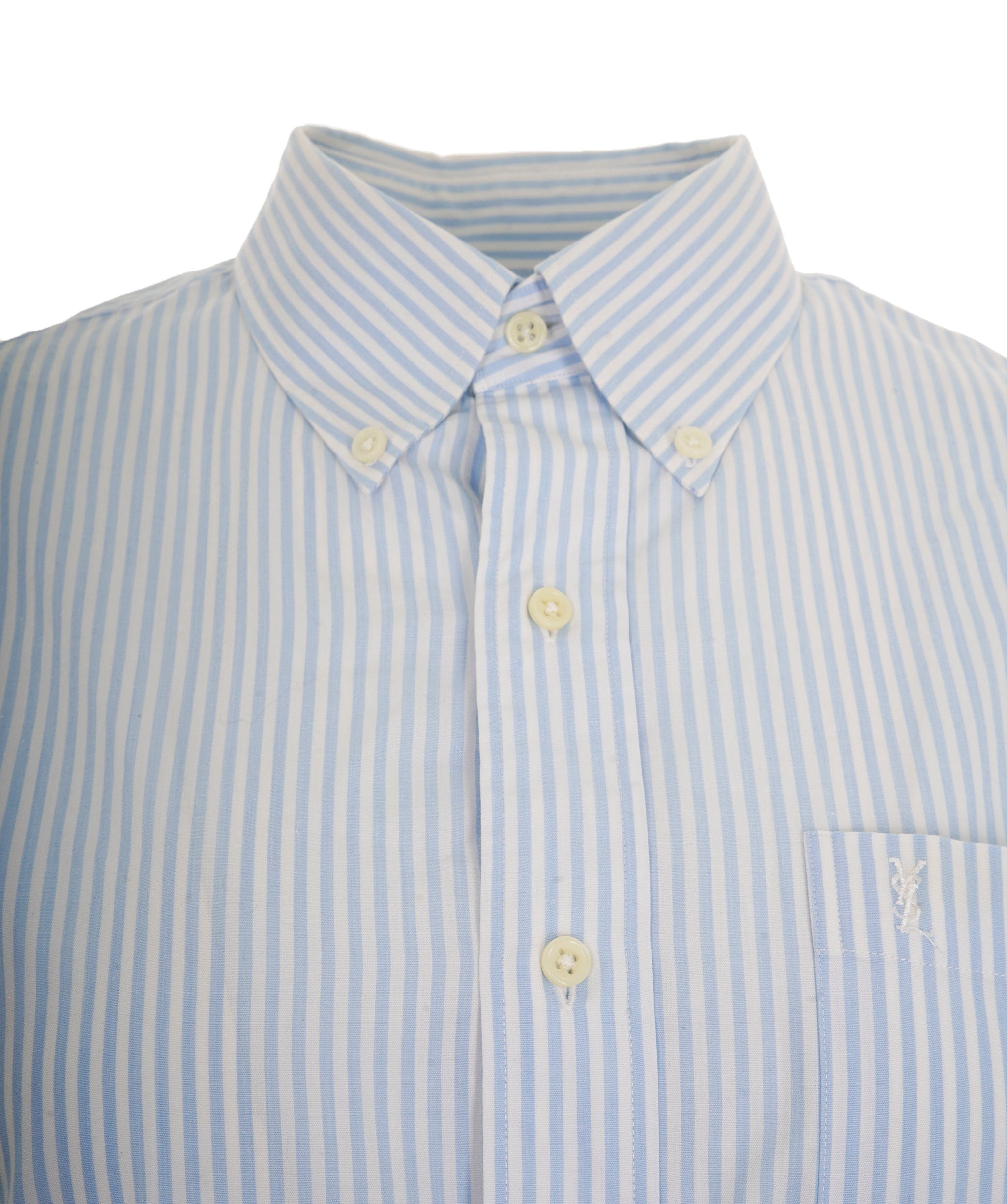 Yves Saint Laurent Yves Saint Laurent Vintage Blue Shirt with Striped Detail  DBXL0073