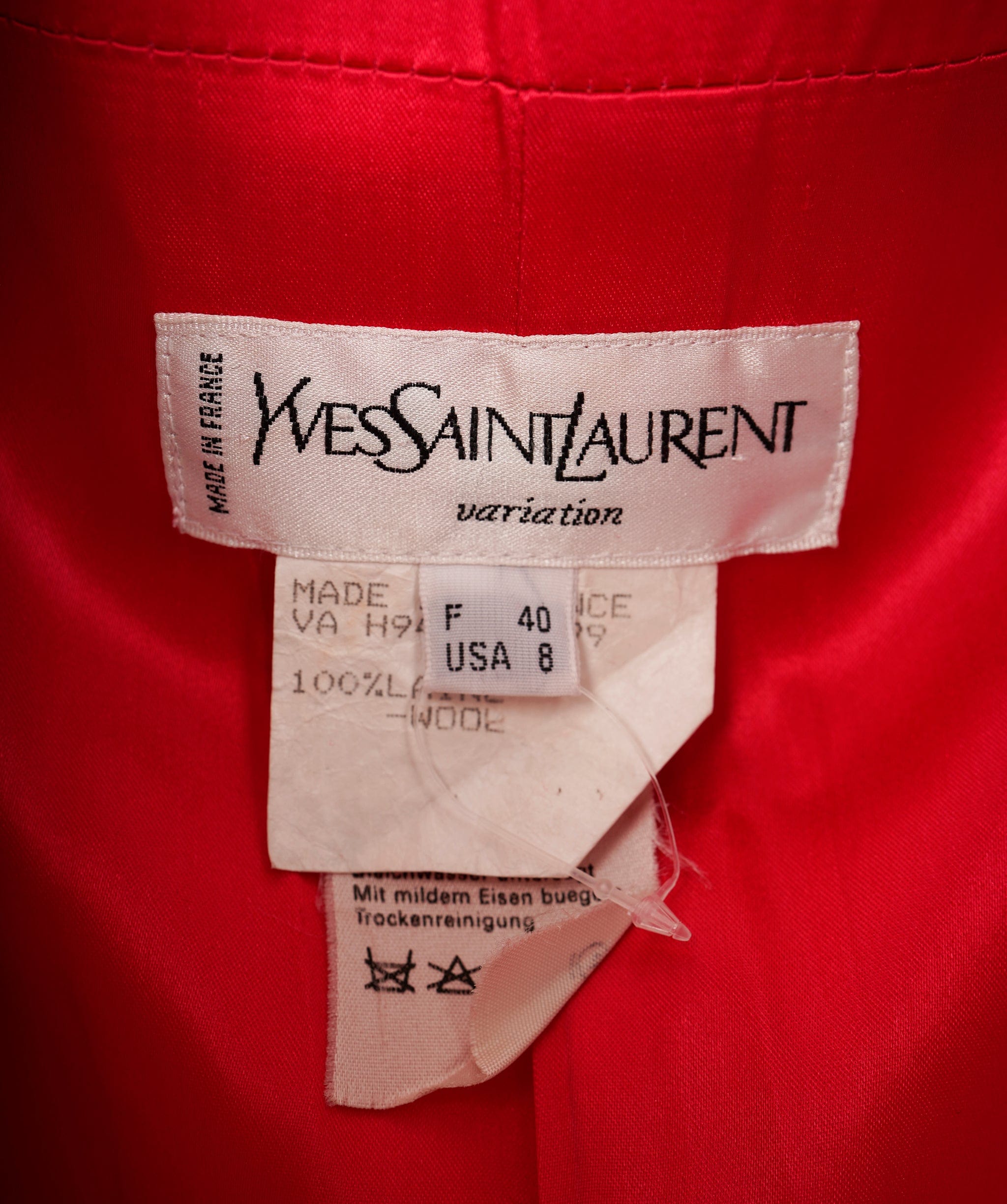 Yves Saint Laurent Yves Saint Laurent Vintage Red Wool Logo Button Blazer Coat AKL0061