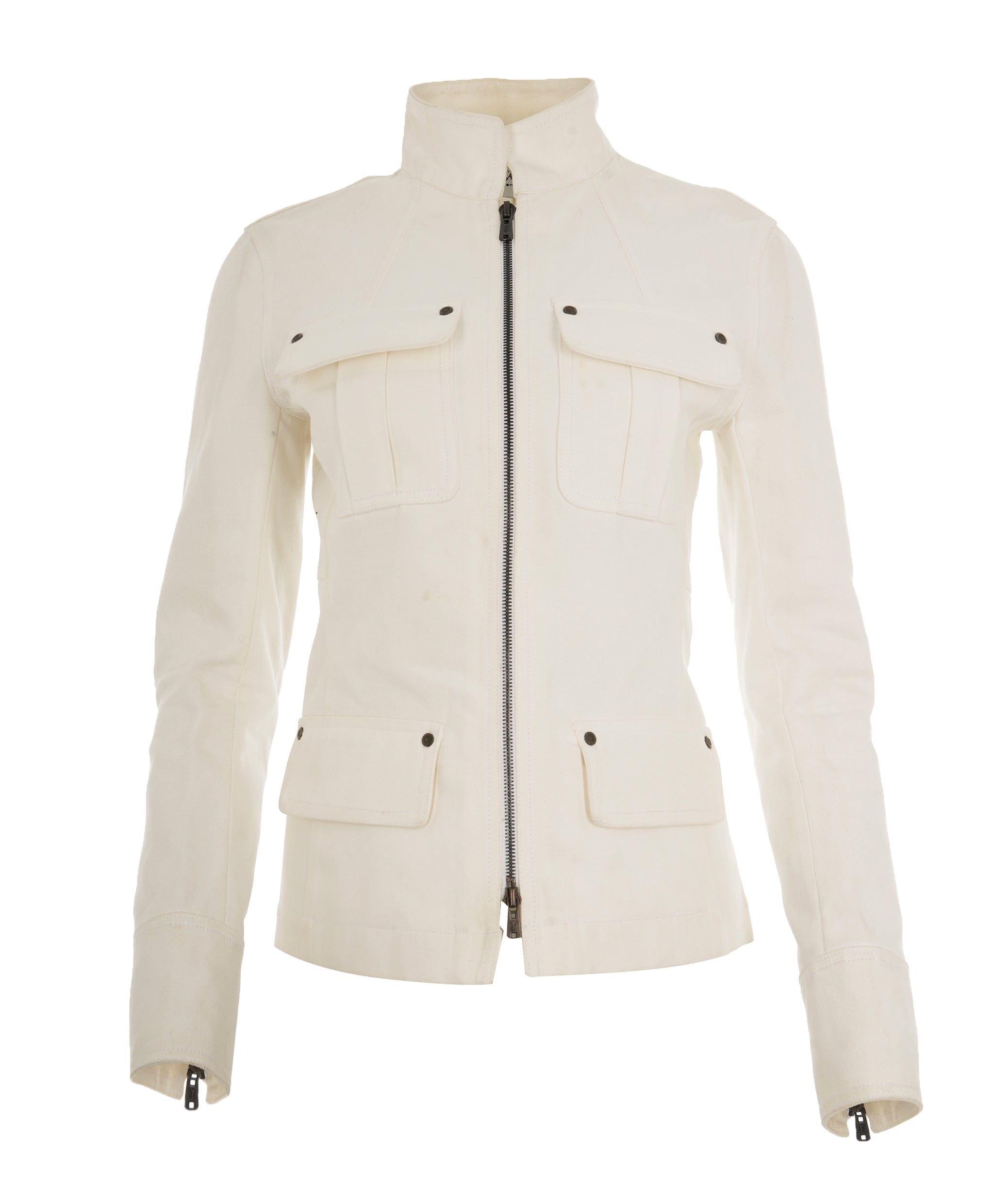 Yves Saint Laurent Yves Saint Laurent Vintage White Denim Military Jacket AKL0062