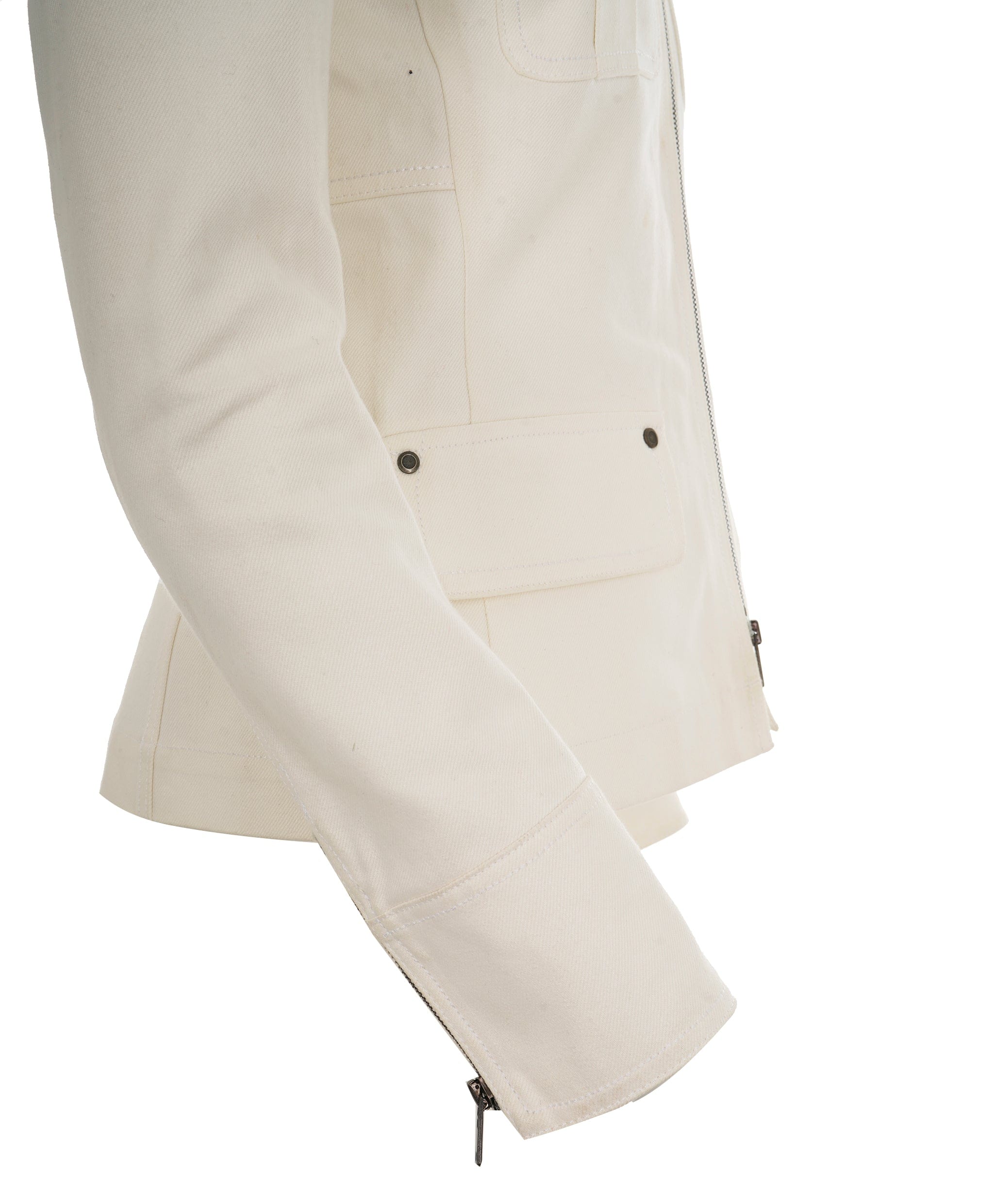 Yves Saint Laurent Yves Saint Laurent Vintage White Denim Military Jacket AKL0062