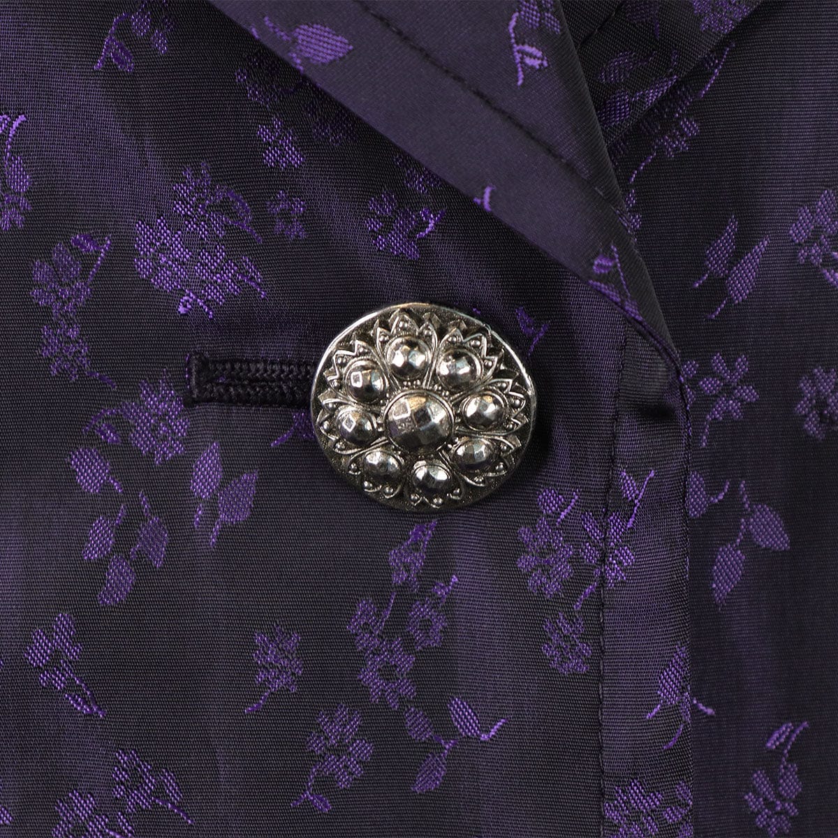 Yves Saint Laurent YVES SAINT LAURENT Violet flower silky jacket AGC2354