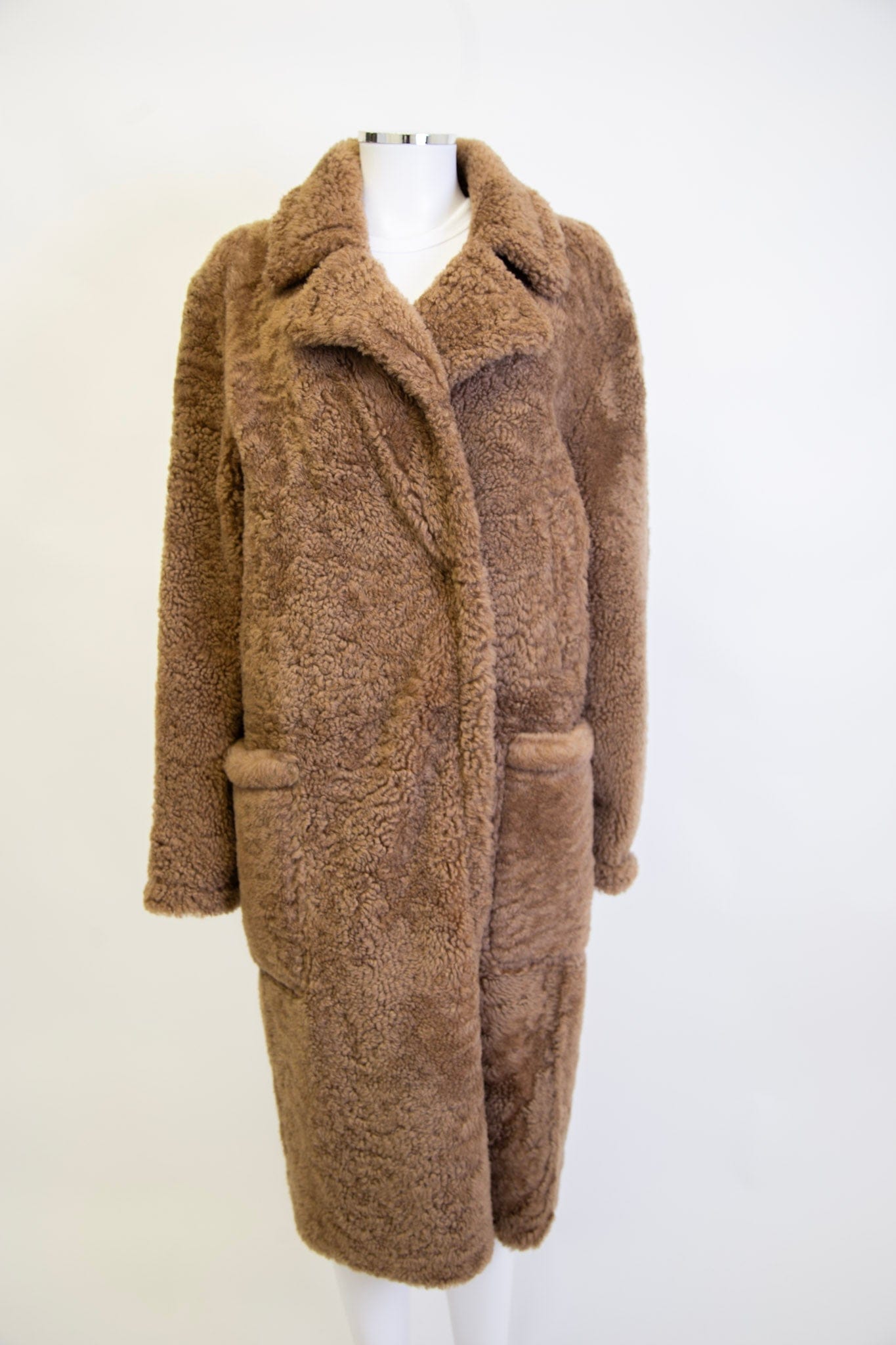 Yves Salomon Yves Salomon Shearling Coat Camel UK14/ IT42