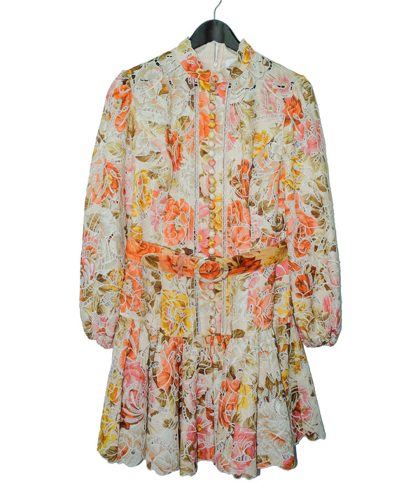 Zimmerman Zimmermann Dress+Belt Floral design size 3 RJC2913