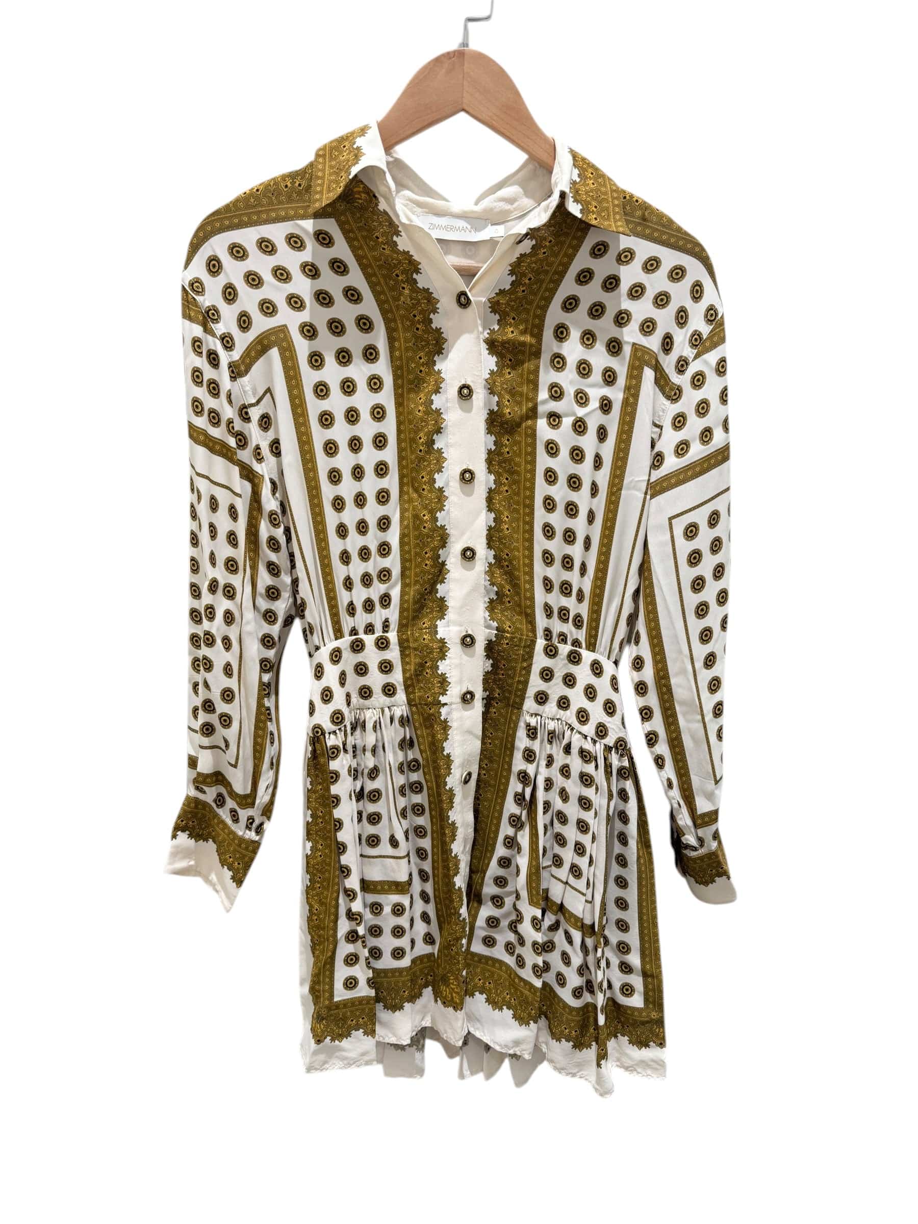 Zimmerman Zimmermann Dot Scarf Mini Dress - Size 0