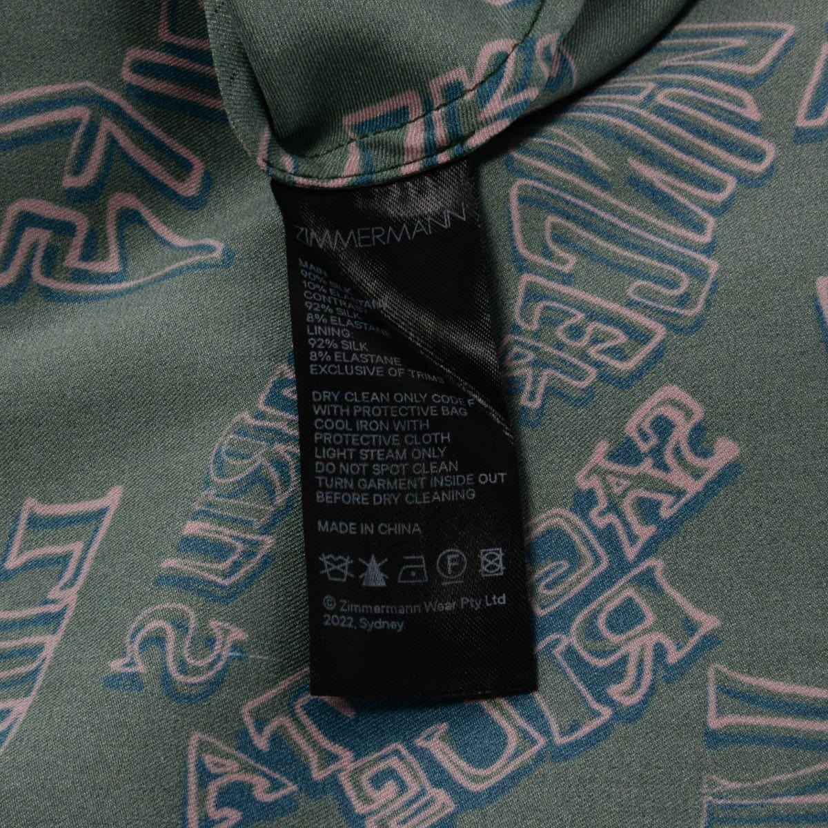 Zimmermann Zimmermann Green & Pink Stretch Silk Zodiac Day Midi Dress 0