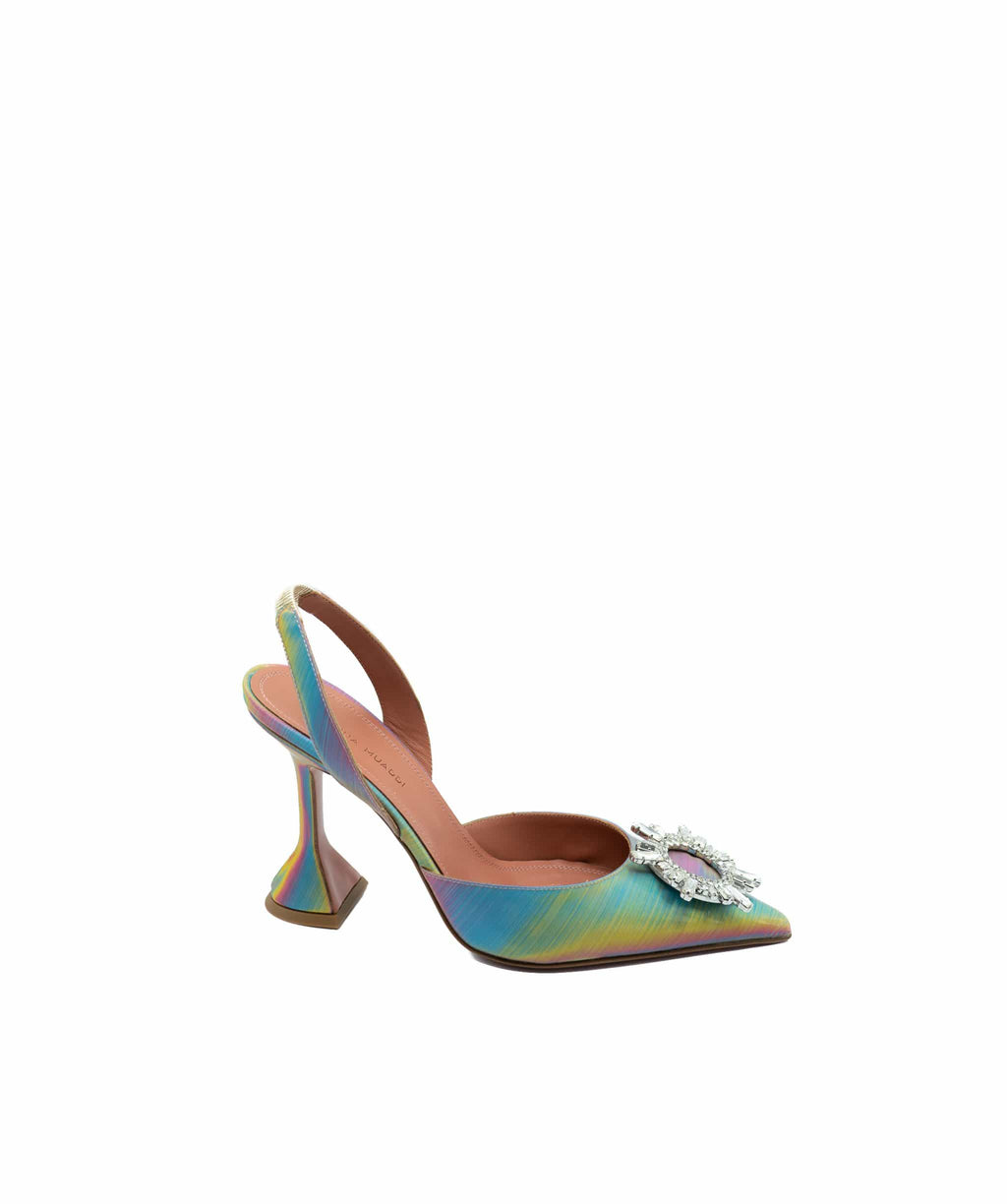 Amina muaddi begum 2025 rainbow crystal slingback pumps