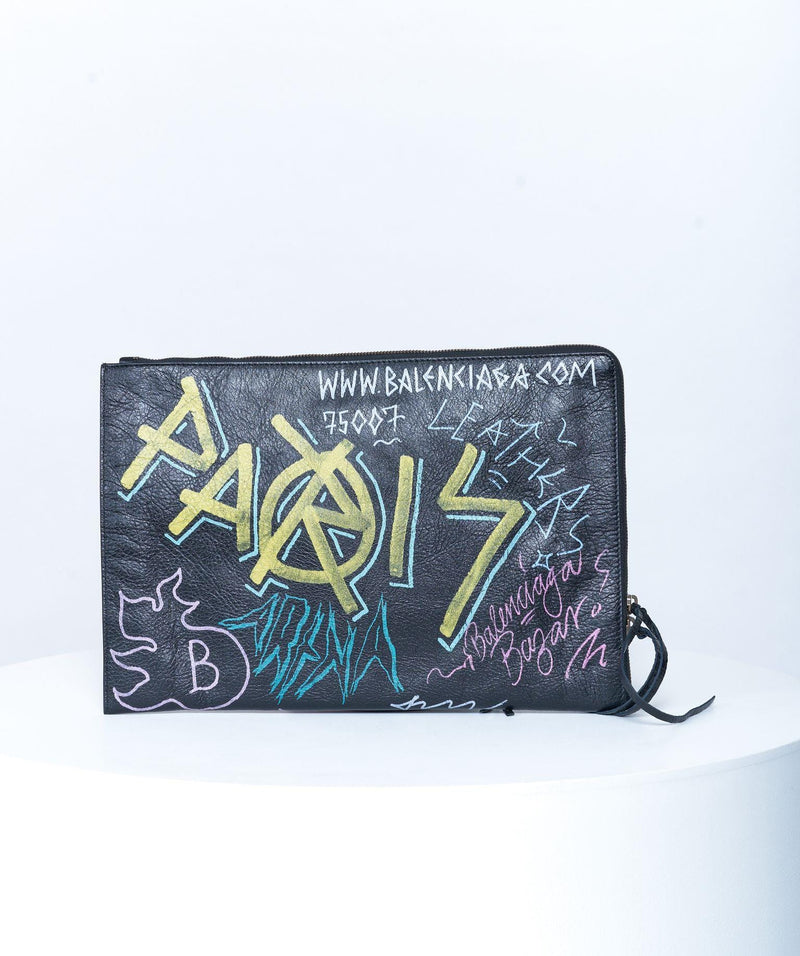 Balenciaga 2025 graffiti clutch