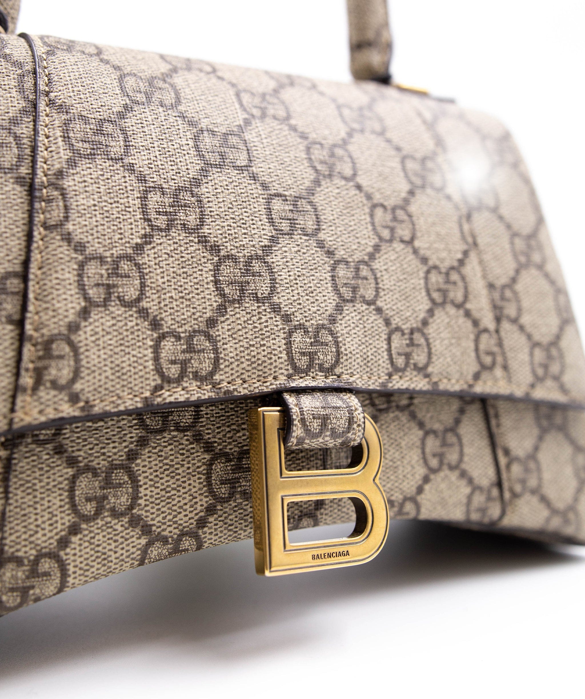 Balenciaga Gucci X Balenciaga GG Hourglass Top Handle Bag AGC1158