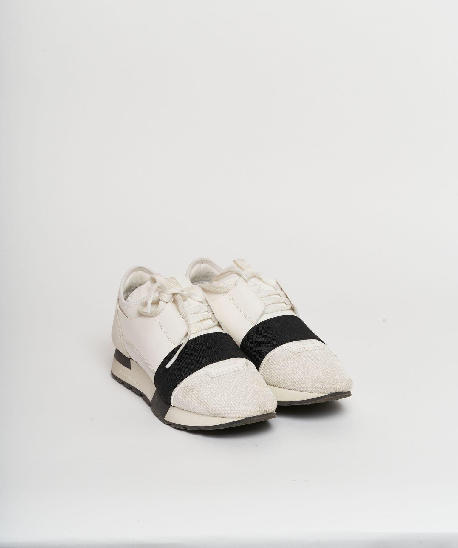 Balenciaga Balenciaga White And Black Runner Sneakers Size 38