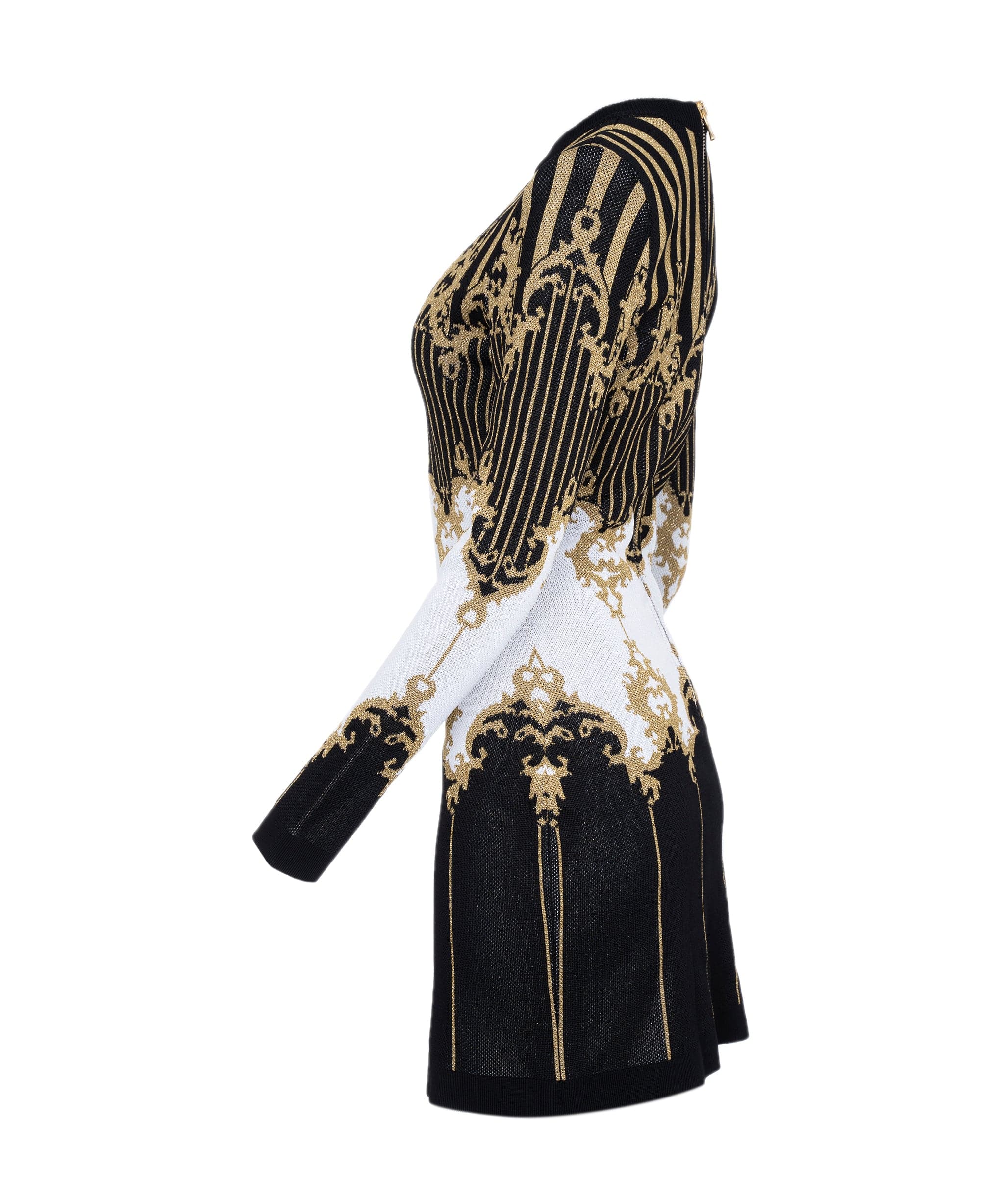 Balmain Balmain Black, White & Gold Dress - AJL0084