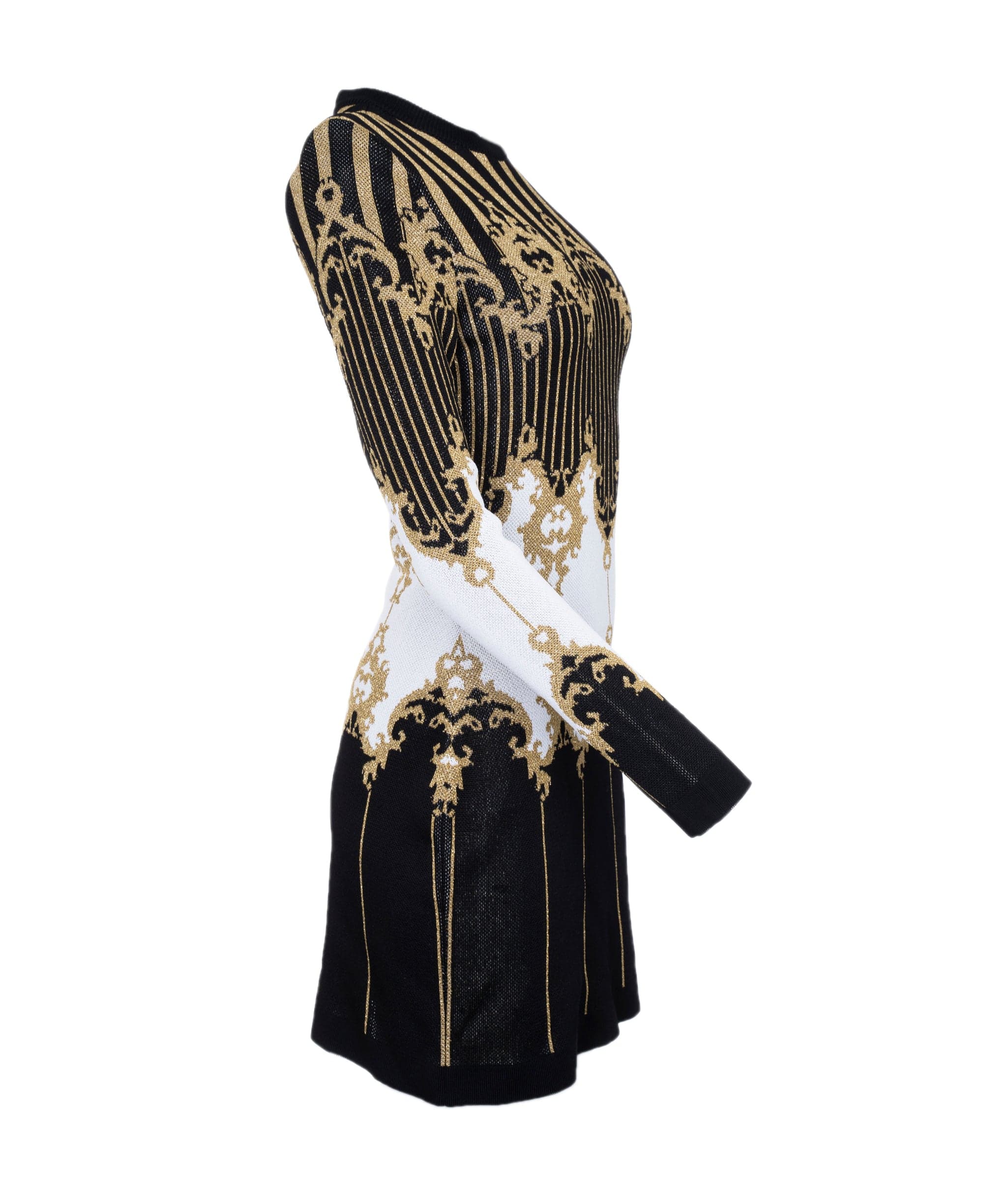 Balmain Balmain Black, White & Gold Dress - AJL0084