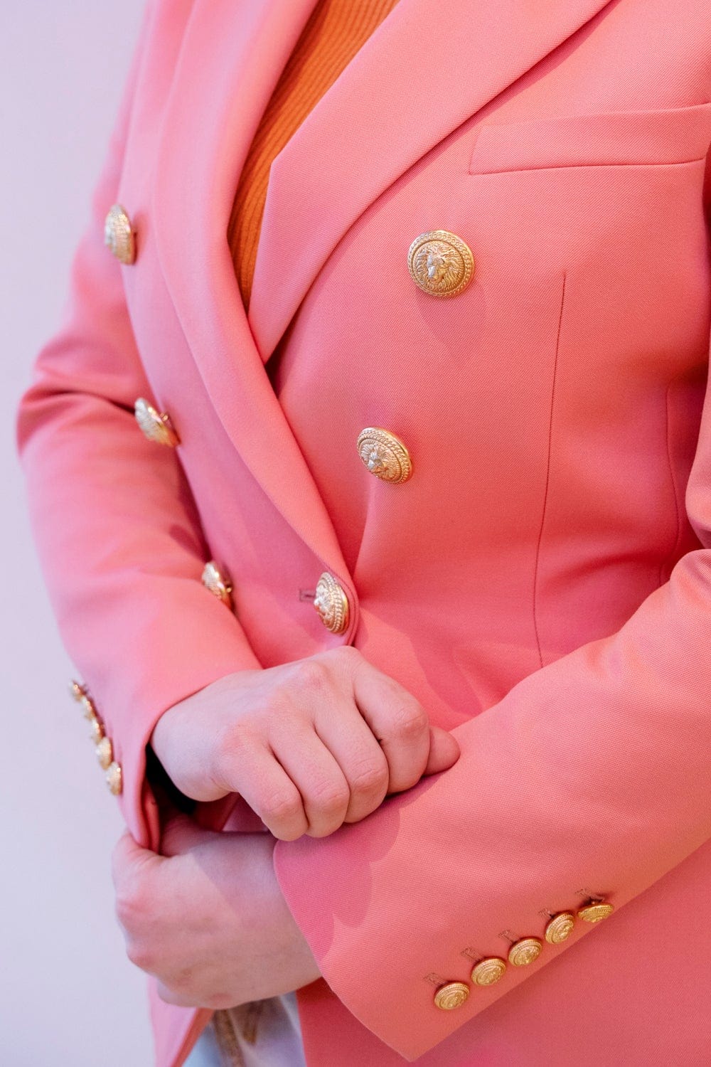 Balmain Balmain Pink Blazer with Gold Buttons. - ADL1712