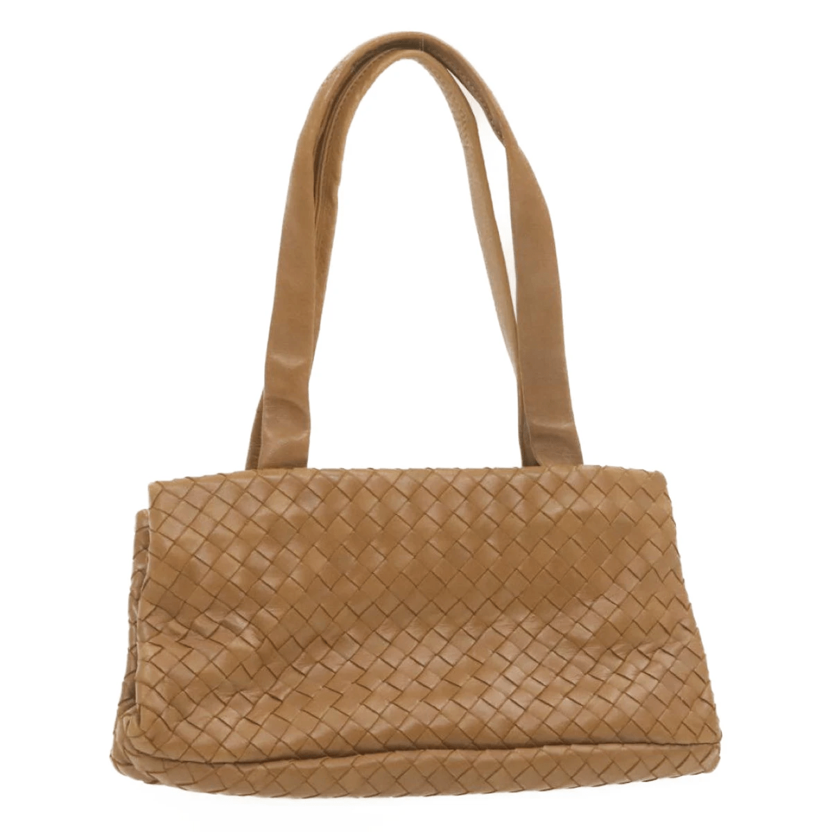 Bottega BOTTEGA VENETA Intrecciato Hand Bag Brown Leather Auth 20297