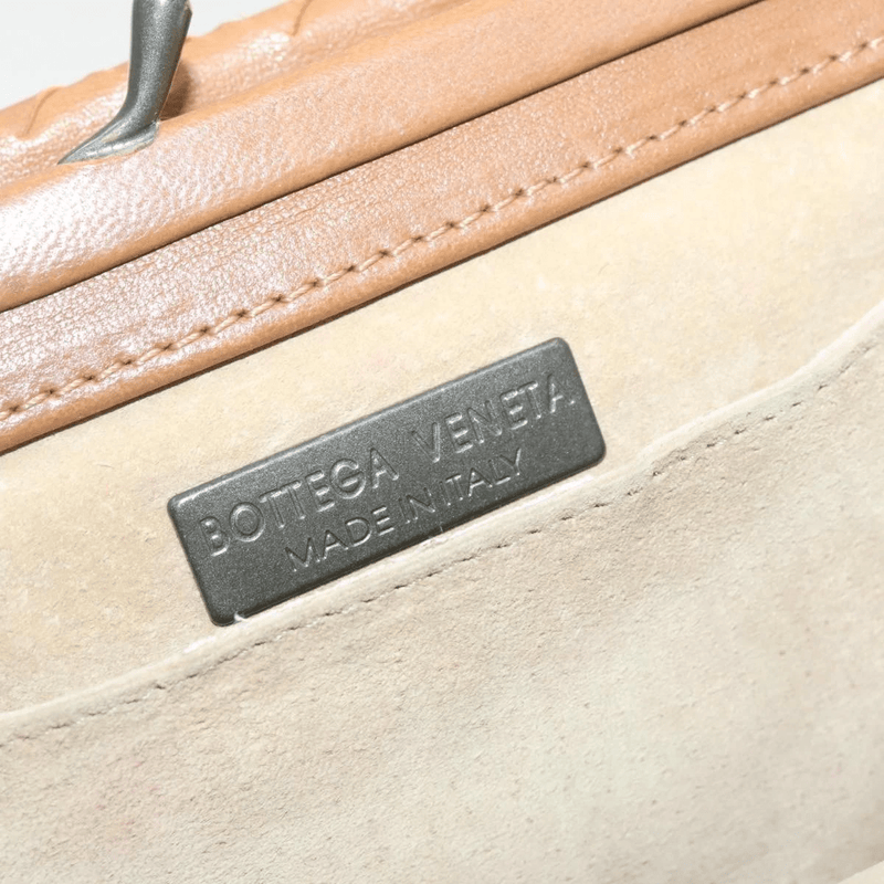 Bottega BOTTEGA VENETA Intrecciato Hand Bag Brown Leather Auth 20297
