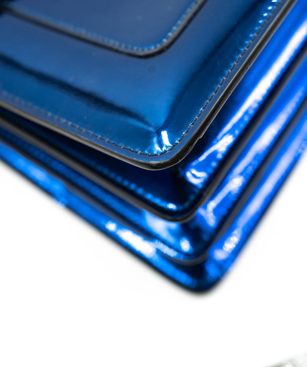 Bulgari Bulgari Blue Patent Serpentine Bag - AWC1855