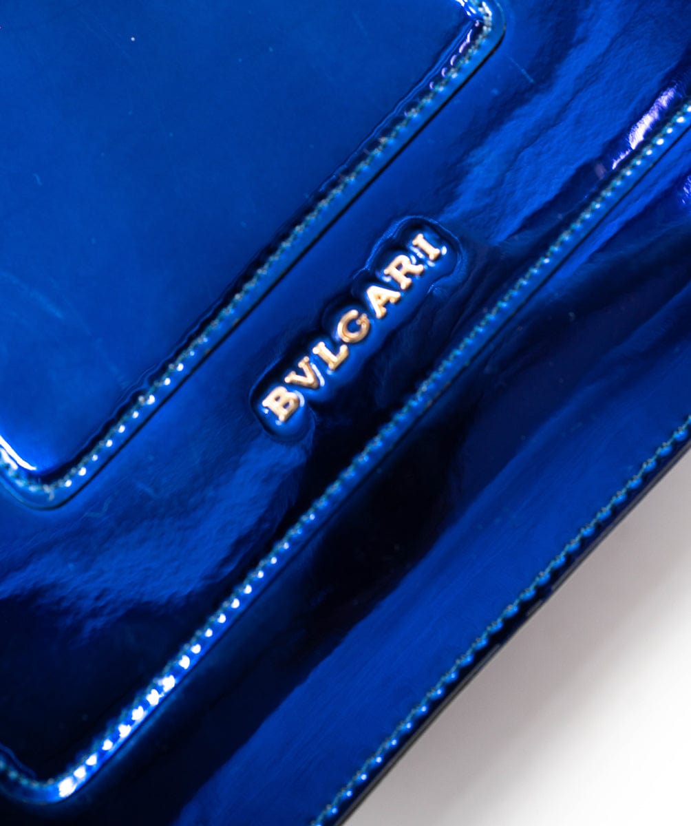Bulgari Bulgari Blue Patent Serpentine Bag - AWC1855