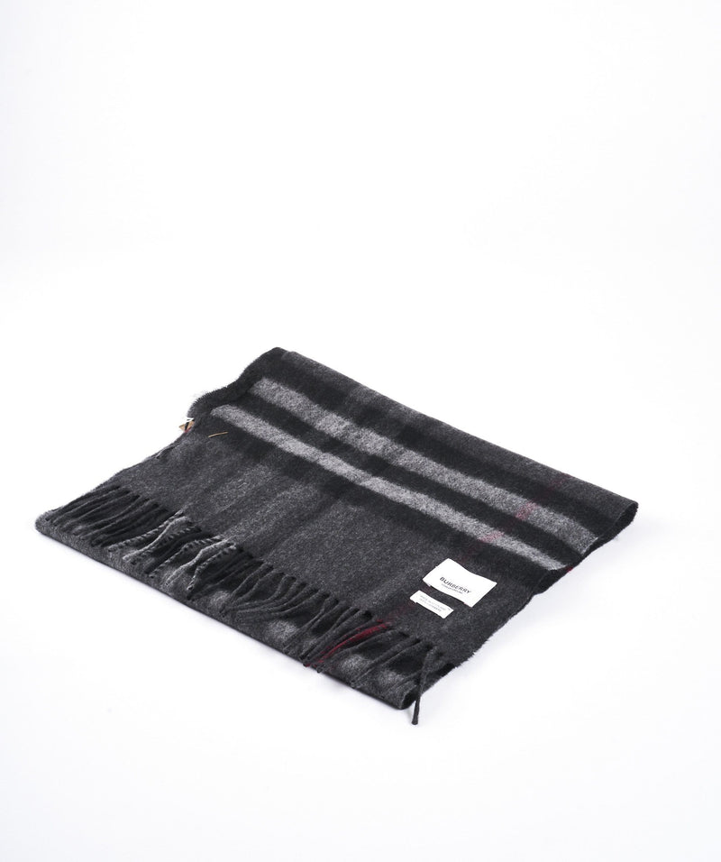 Burberry Burberry cashmere charcoal scarf