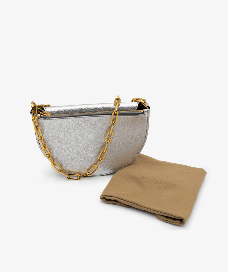 Burberry Grey Metallic Clutch LuxuryPromise