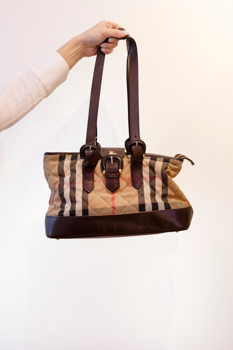 Burberry Nova Check Canvas and leather shoulder bag – LuxuryPromise