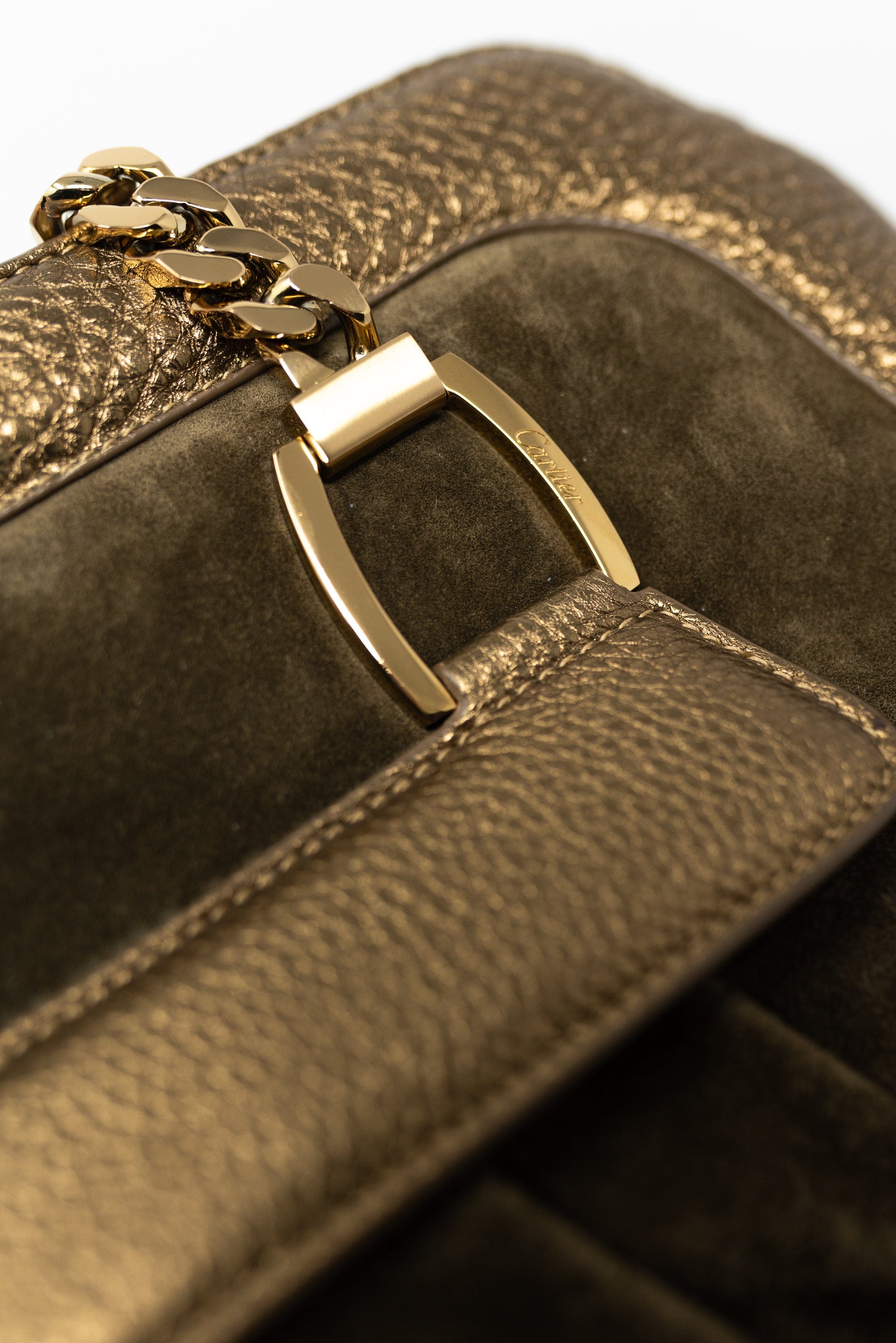 Cartier Cartier Bronze Leather & Suede Soft Shoulder Bag  - AGL1910