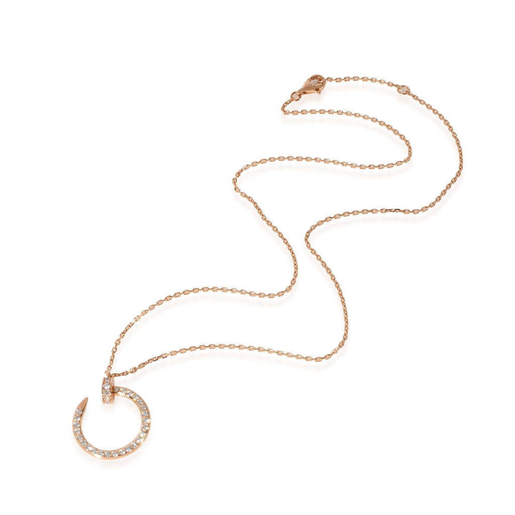 Cartier Juste un Clou Diamond Necklace in 18K Rose Gold 0.38 CTW