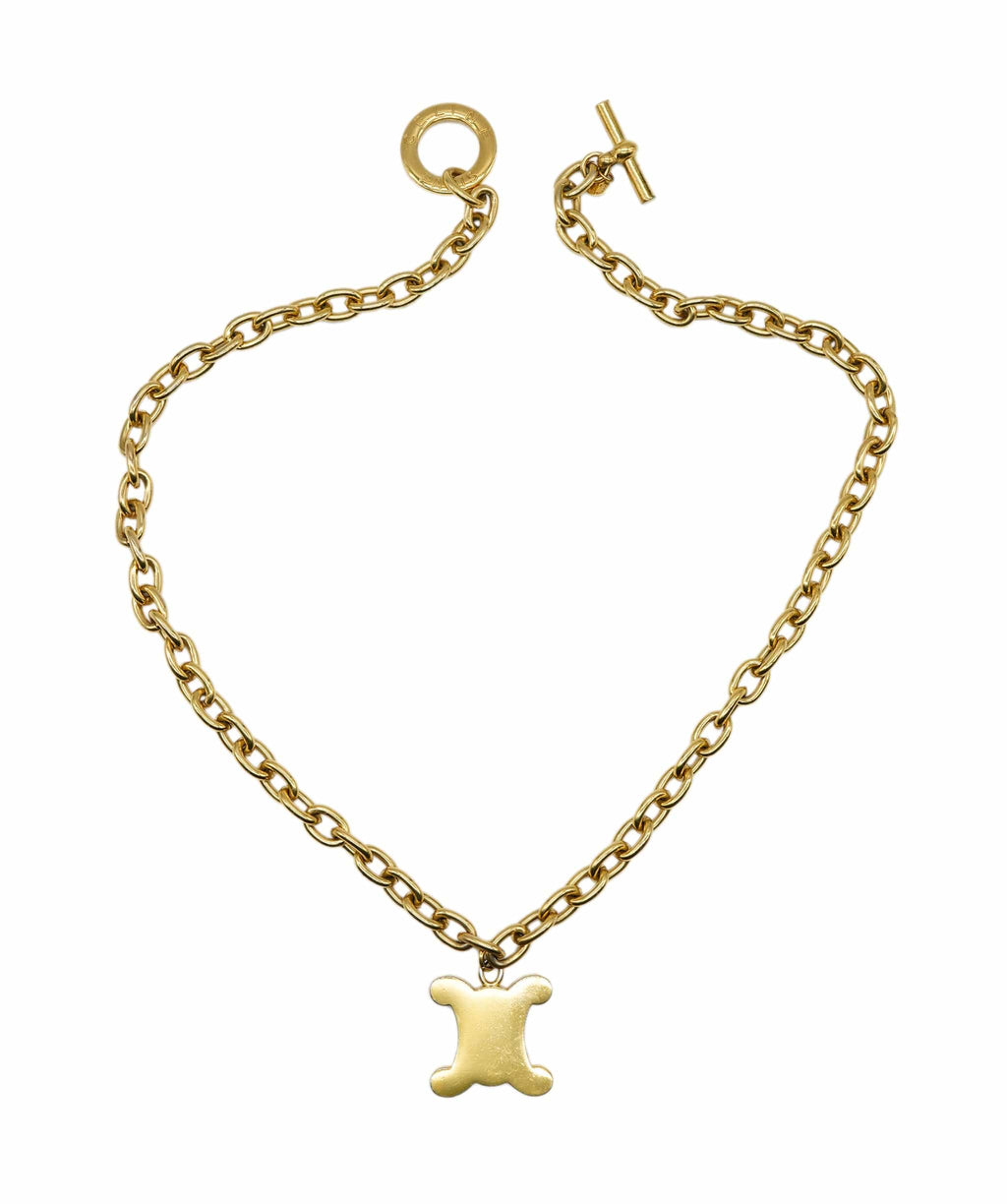 Celine extra large macadam thick chain necklace AWL4479 – Luxury 