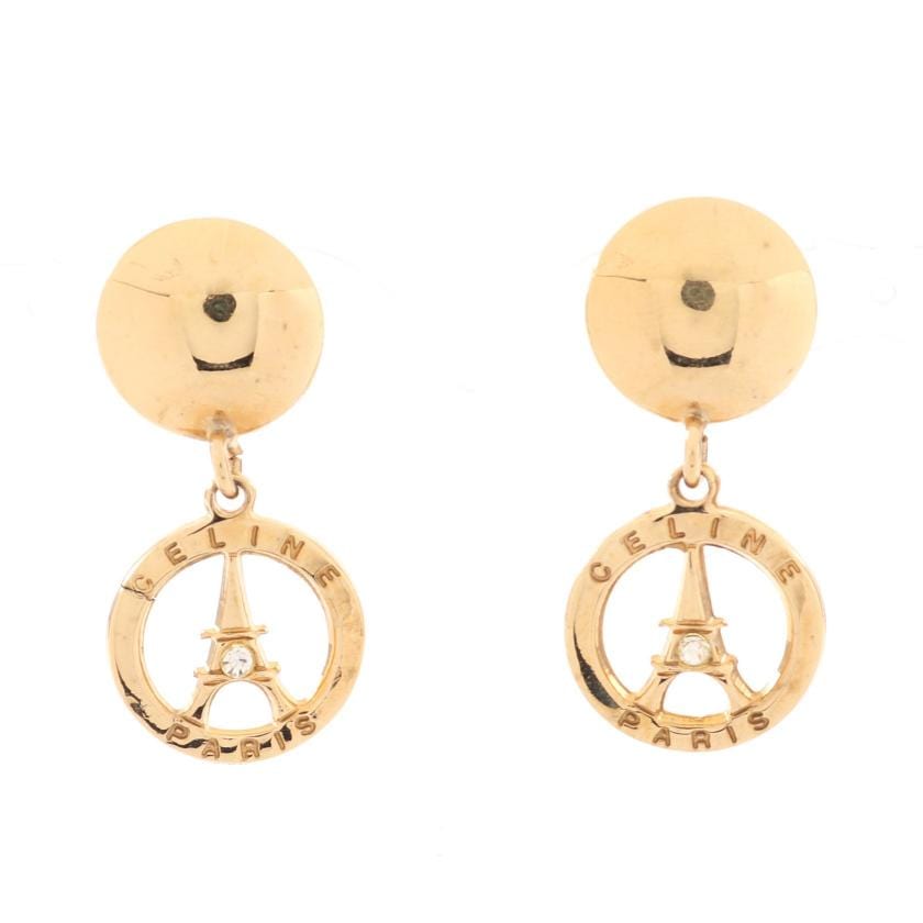 Celine Celine Vintage Eiffel Tower Gold Earrings - AWL3788