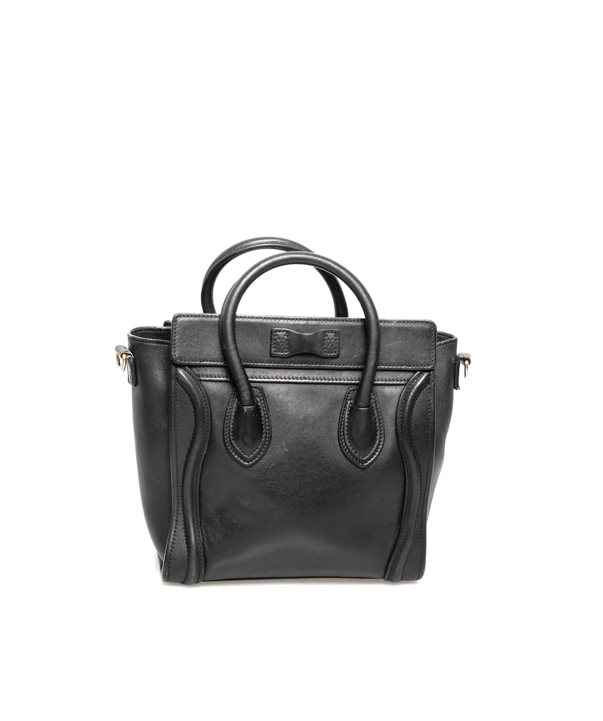 Celine Celine Black Leather Nano Luggage Bag GHW - AGL1426