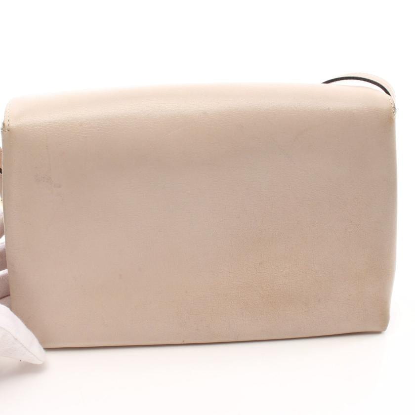 Celine Celine Cream Box Leather Saddle Bag - AWL4115