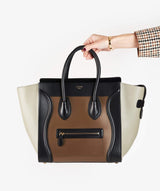 Celine Celine Luggage Leather Black & Brown Bag
