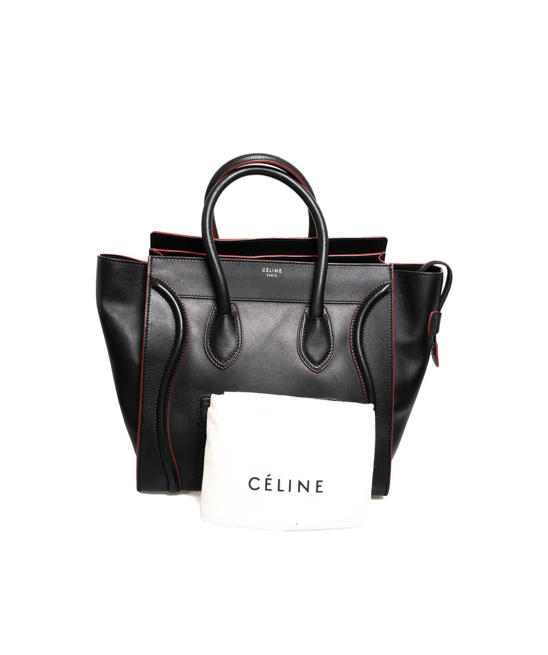Celine Celine Micro Luggage Black Red RJC1096