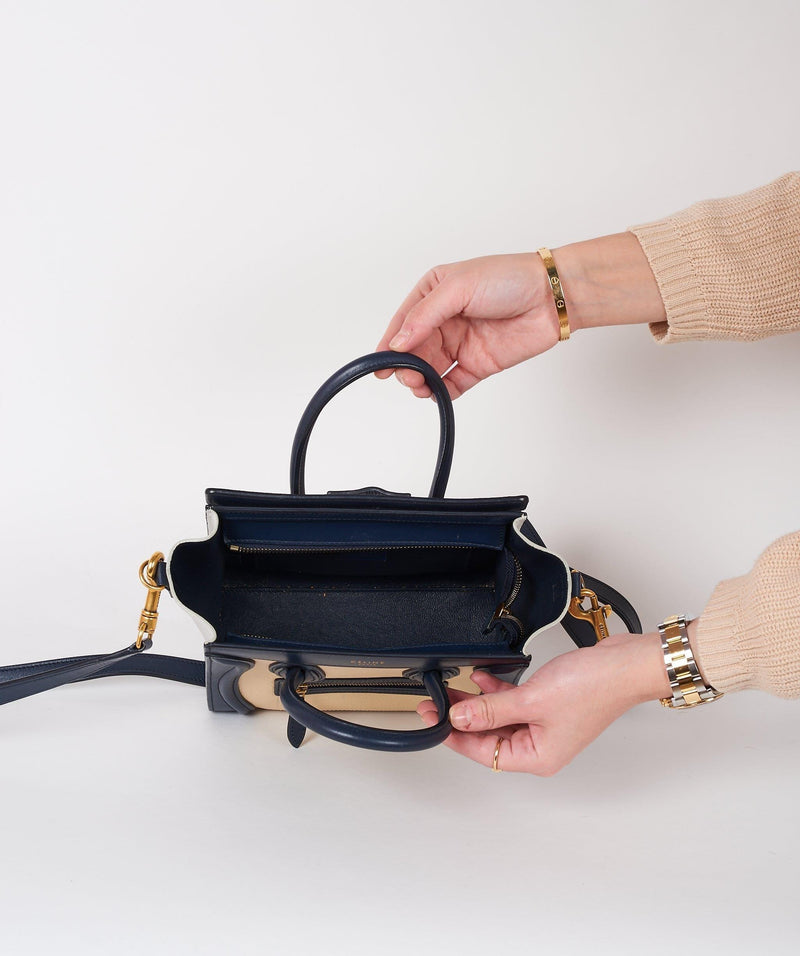 Celine tricolor luggage bag sales