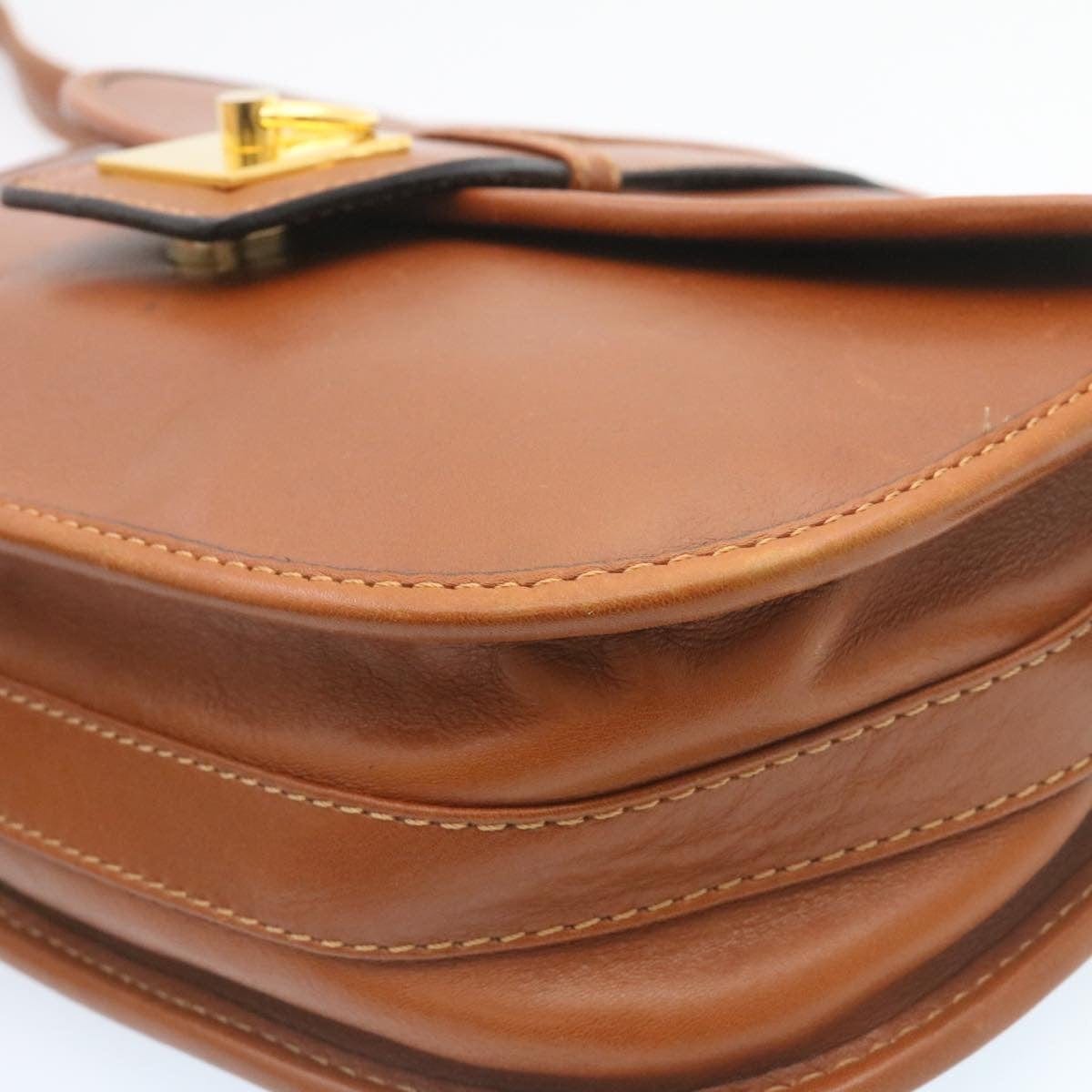 Celine Celine Vintage Brown Leather Satchel Style Crossbody Bag - AWL2102